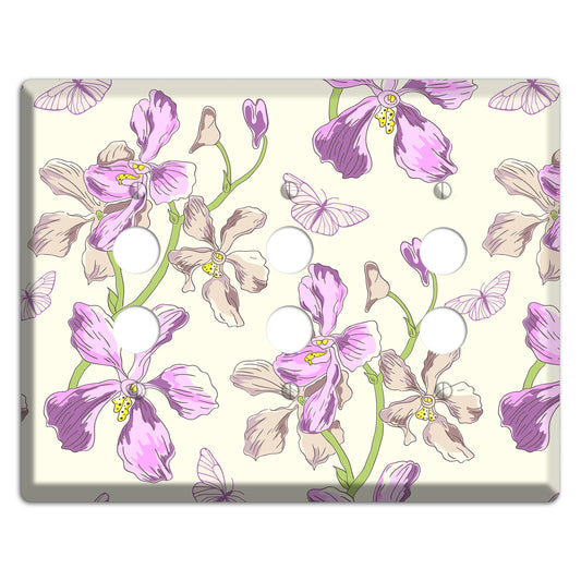 Orchid 3 Pushbutton Wallplate