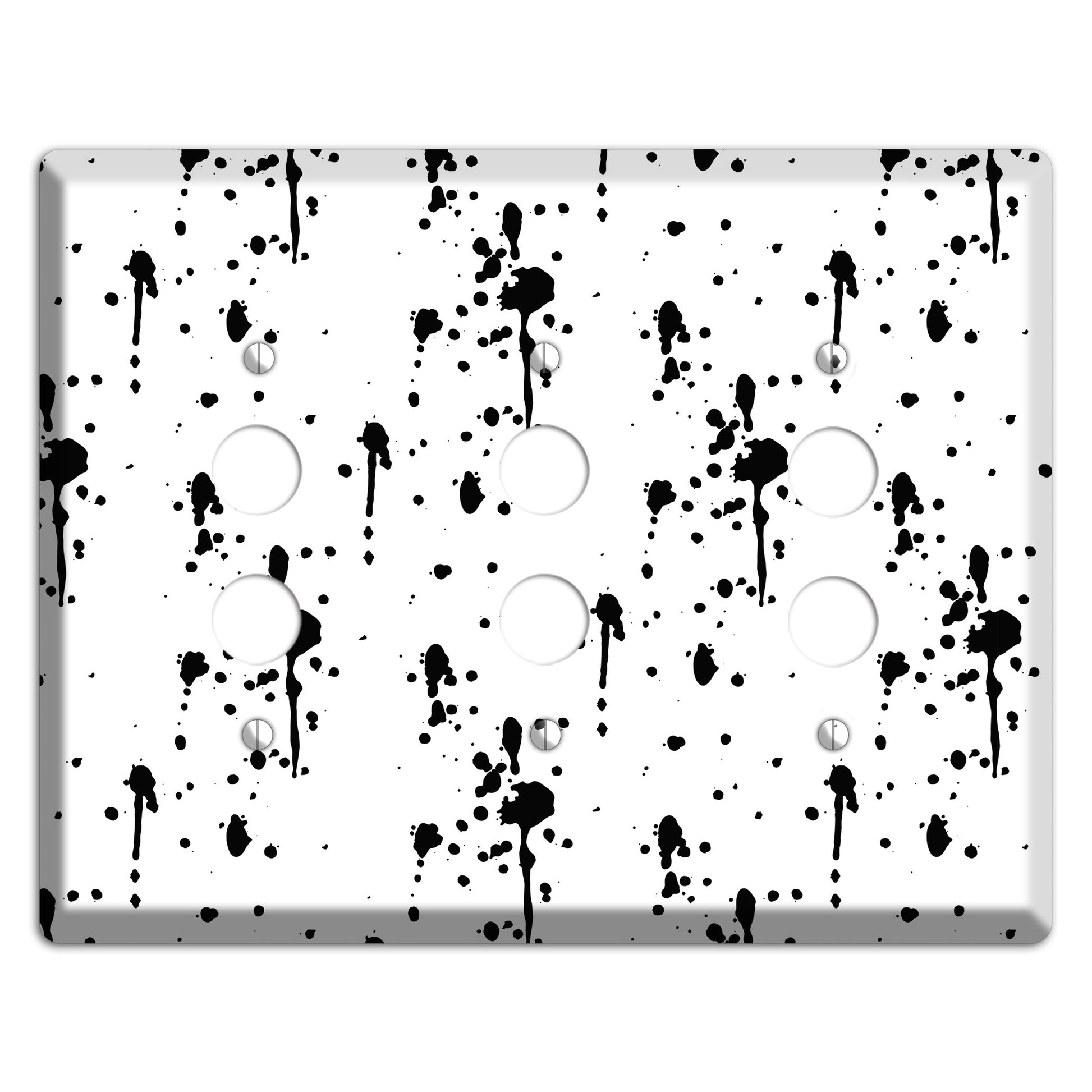 Ink Drips 7 3 Pushbutton Wallplate