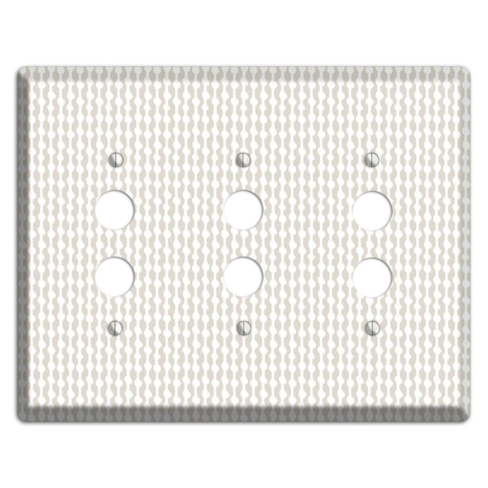 Simple Scandanavian Style C 3 Pushbutton Wallplate