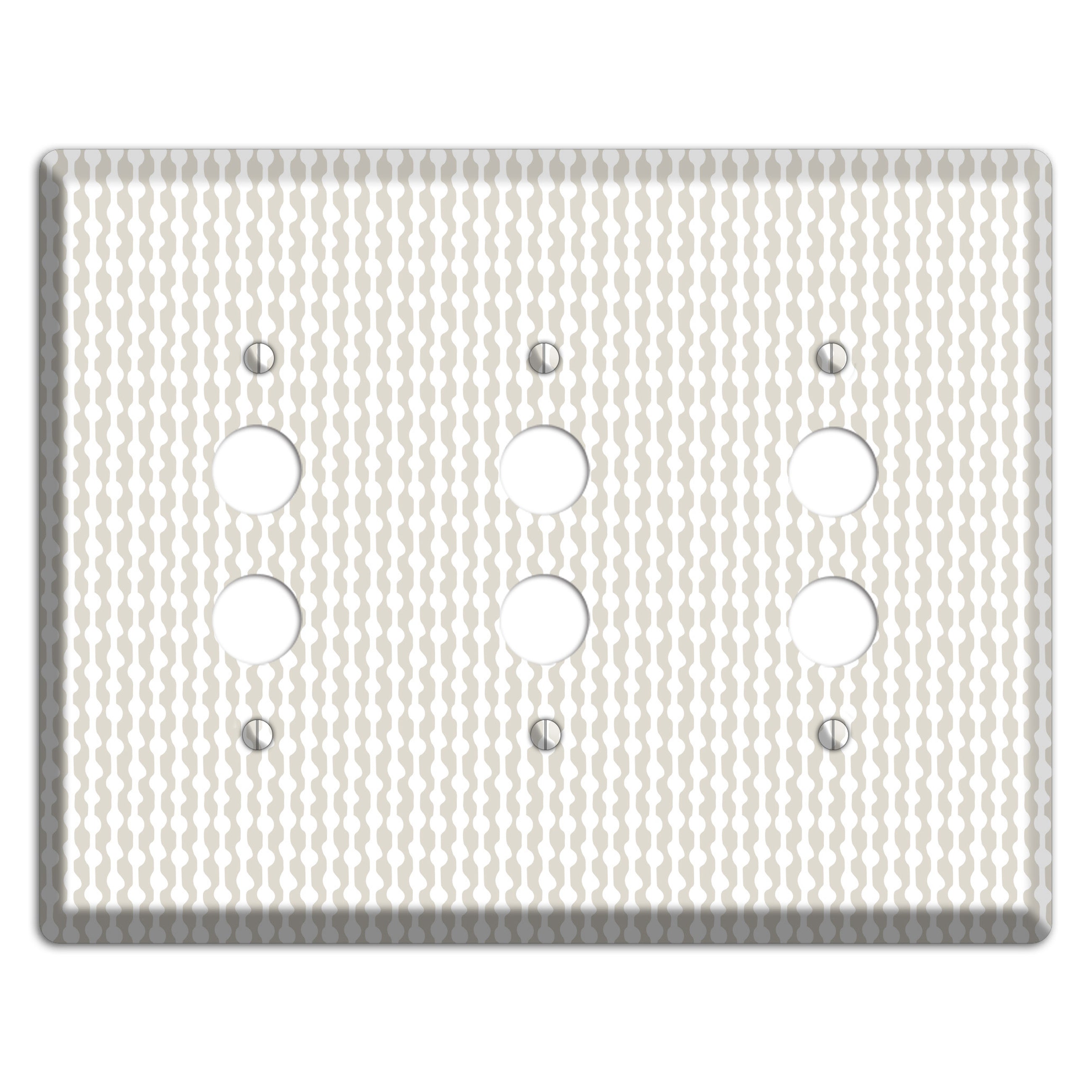 Simple Scandanavian Style C 3 Pushbutton Wallplate