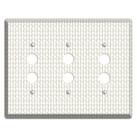 Simple Scandanavian Style C 3 Pushbutton Wallplate