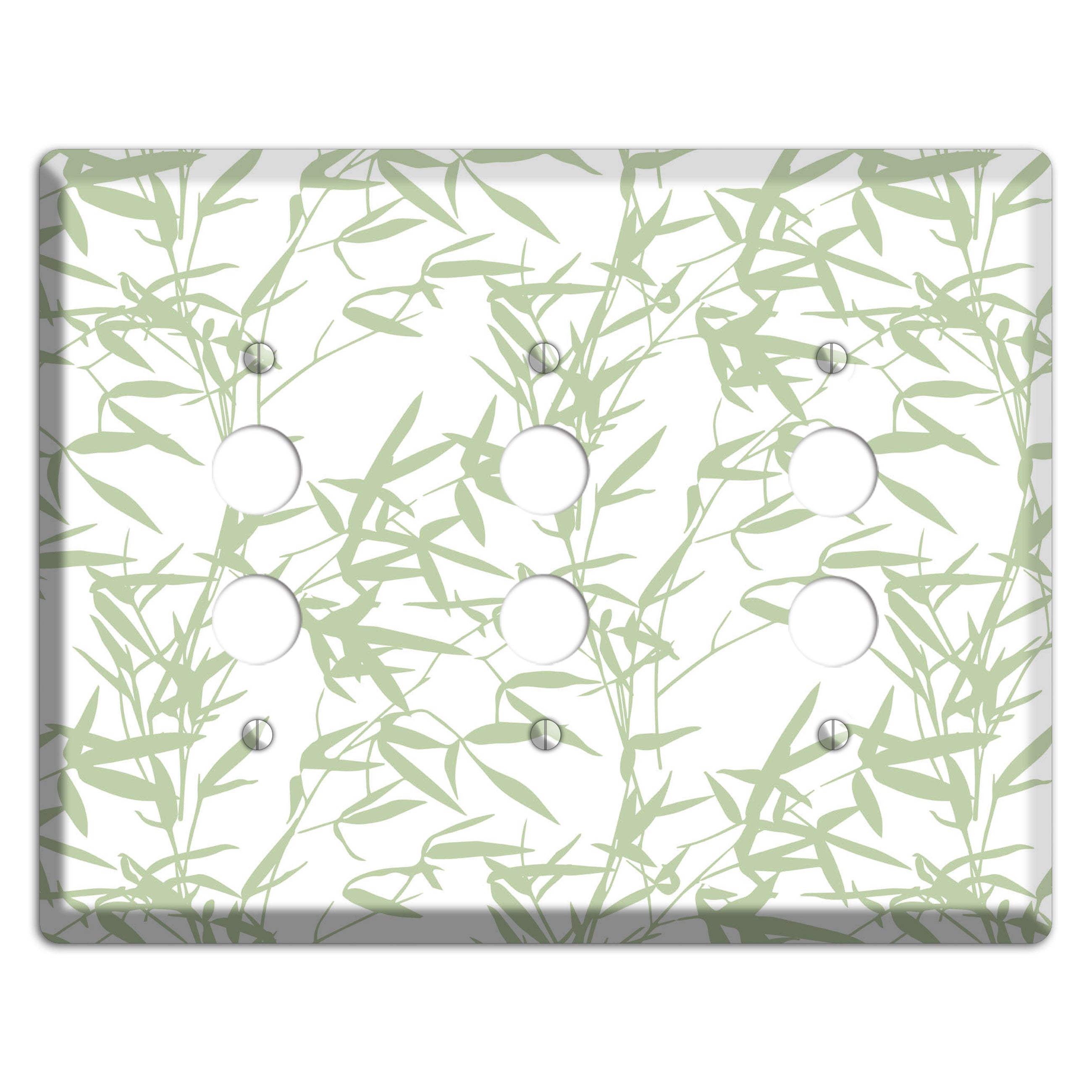 Leaves Style P 3 Pushbutton Wallplate