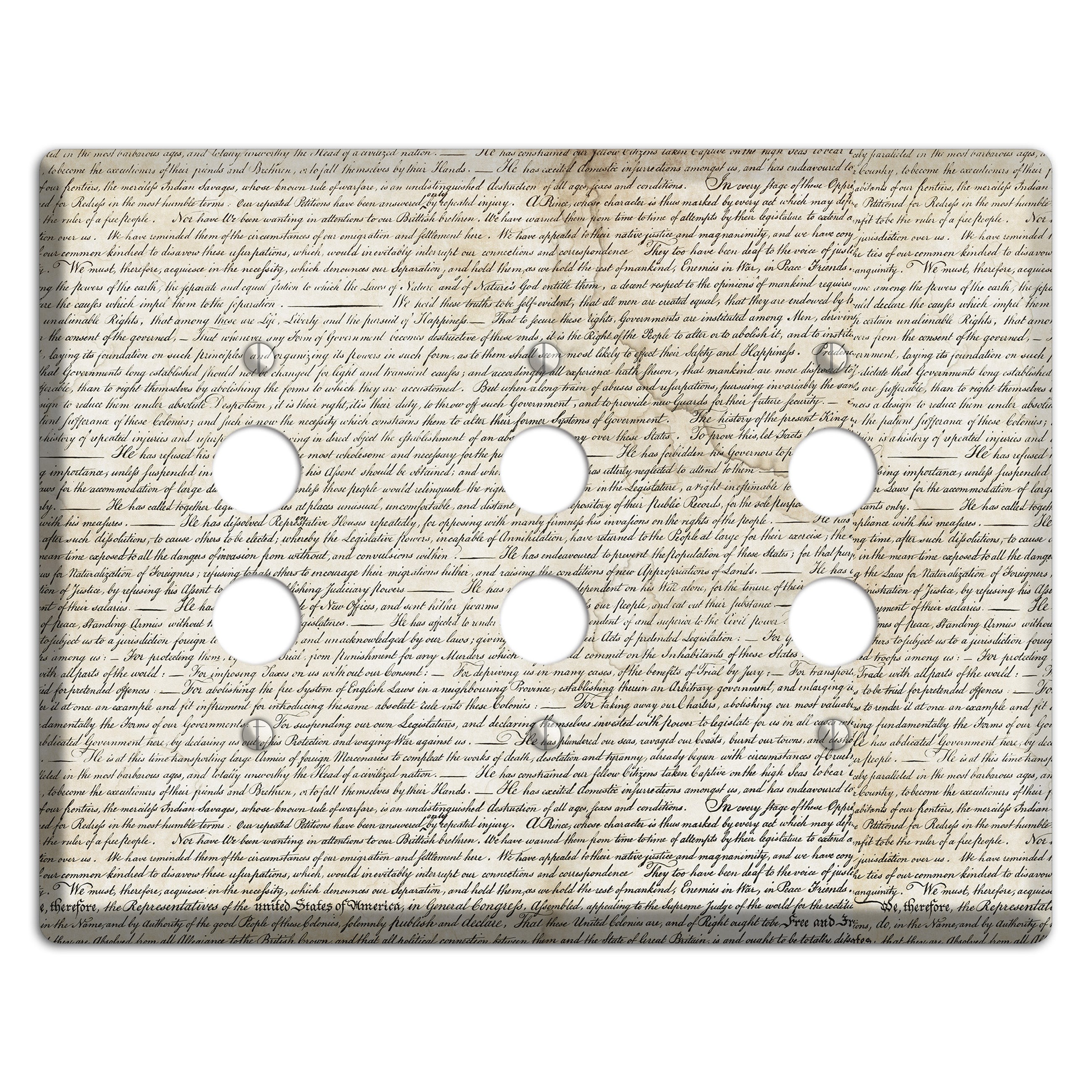 Stained Script 3 Pushbutton Wallplate