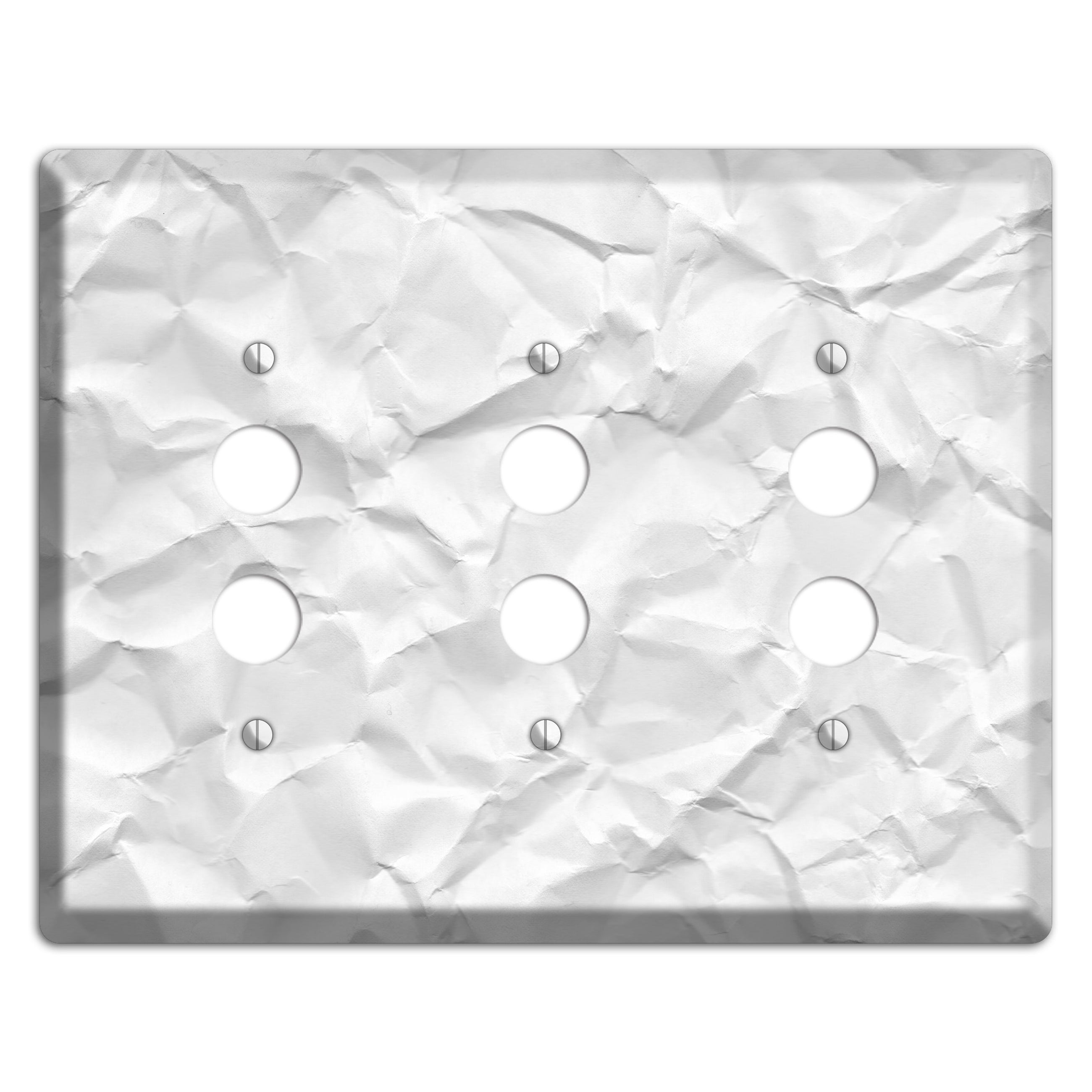 Alto Crinkled Paper 3 Pushbutton Wallplate