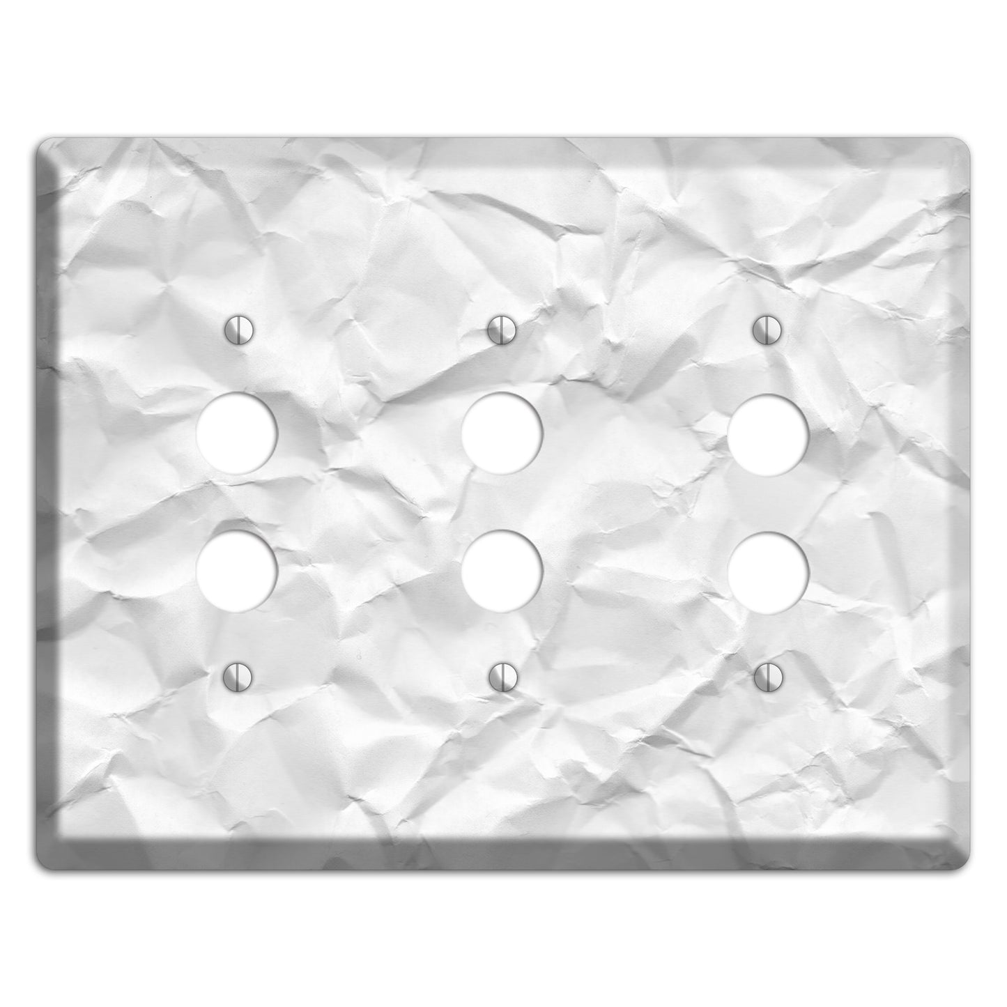 Alto Crinkled Paper 3 Pushbutton Wallplate