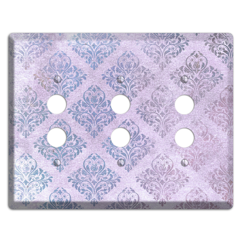 Logan Whimsical Damask 3 Pushbutton Wallplate