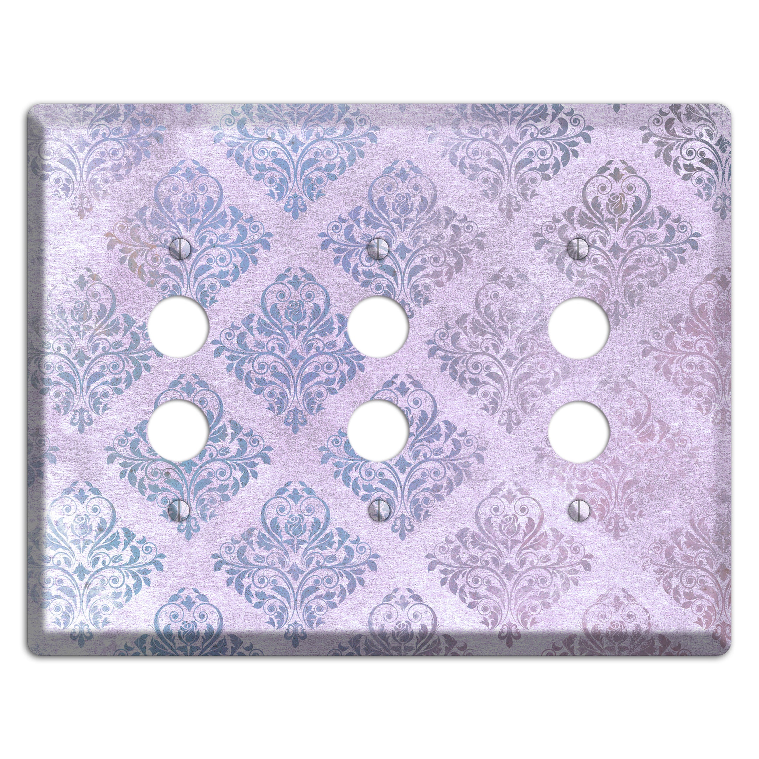 Logan Whimsical Damask 3 Pushbutton Wallplate