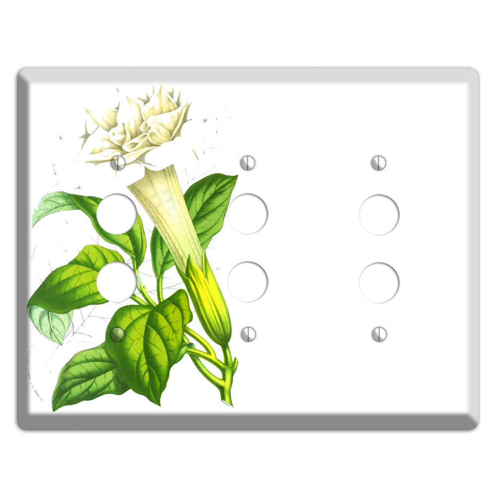 Datura Fastuosa 3 Pushbutton Wallplate