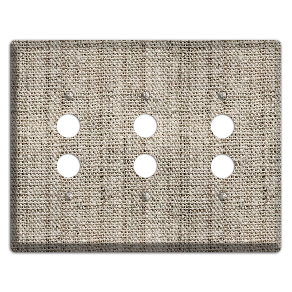 Niagara Burlap 3 Pushbutton Wallplate