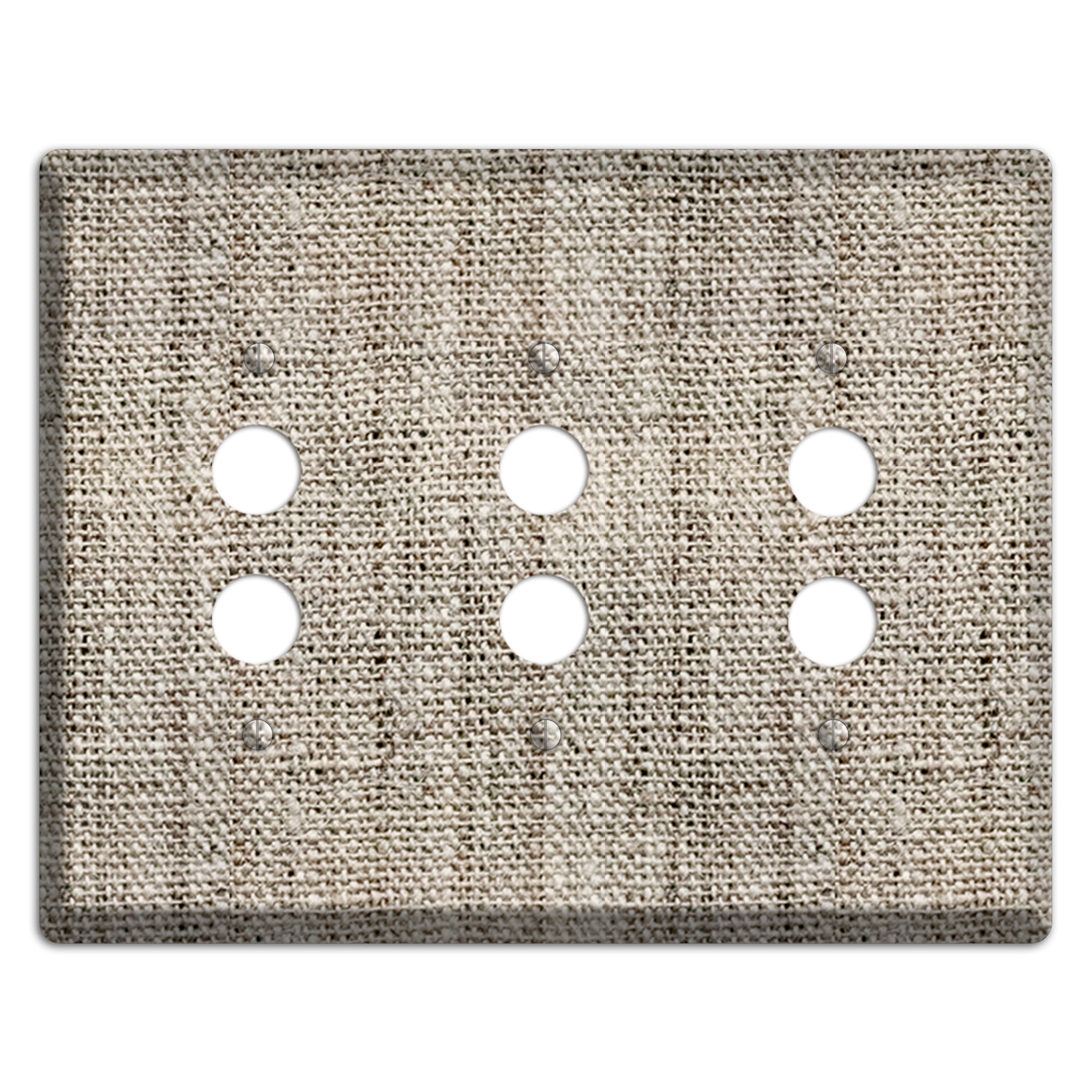 Niagara Burlap 3 Pushbutton Wallplate