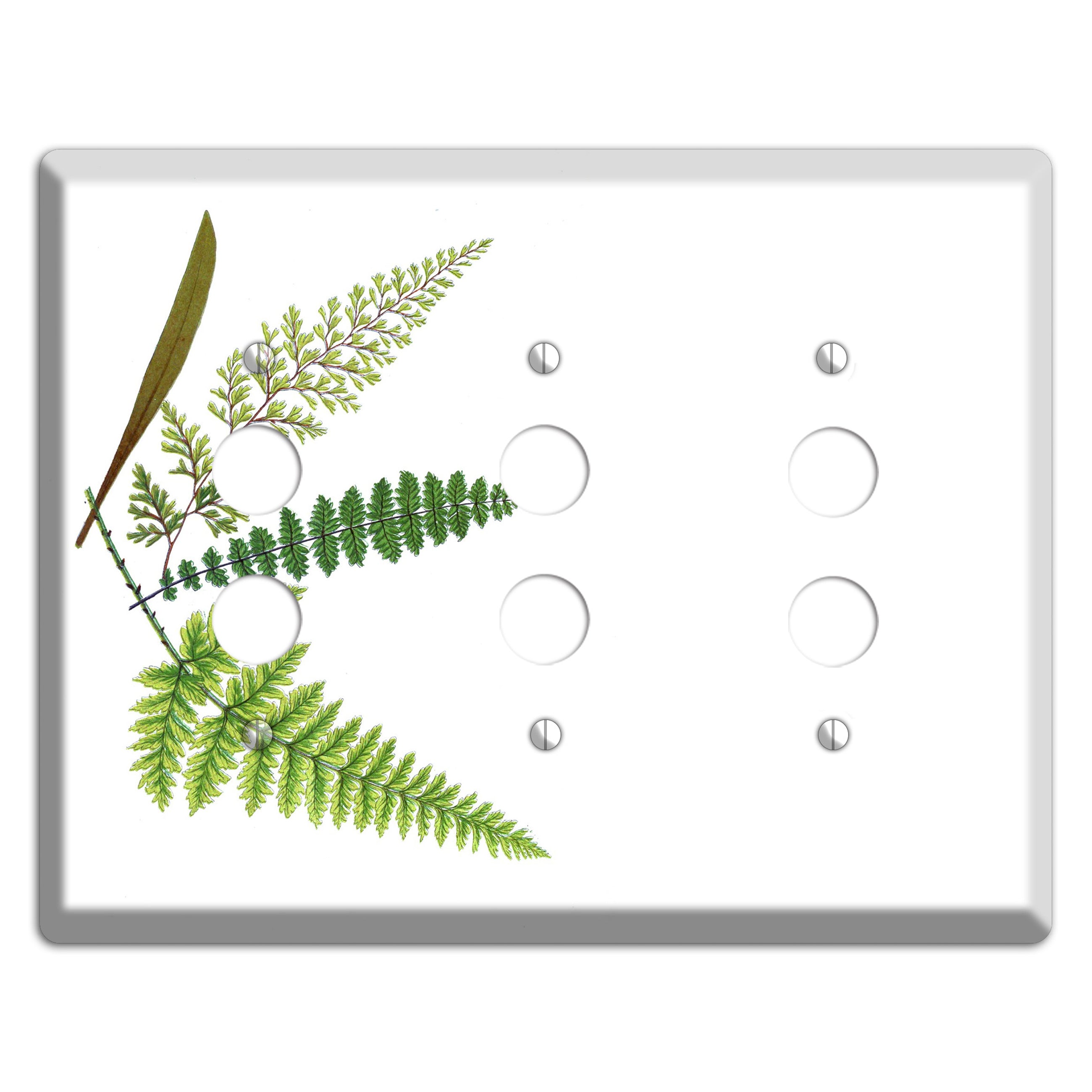 Ferns 3 Pushbutton Wallplate
