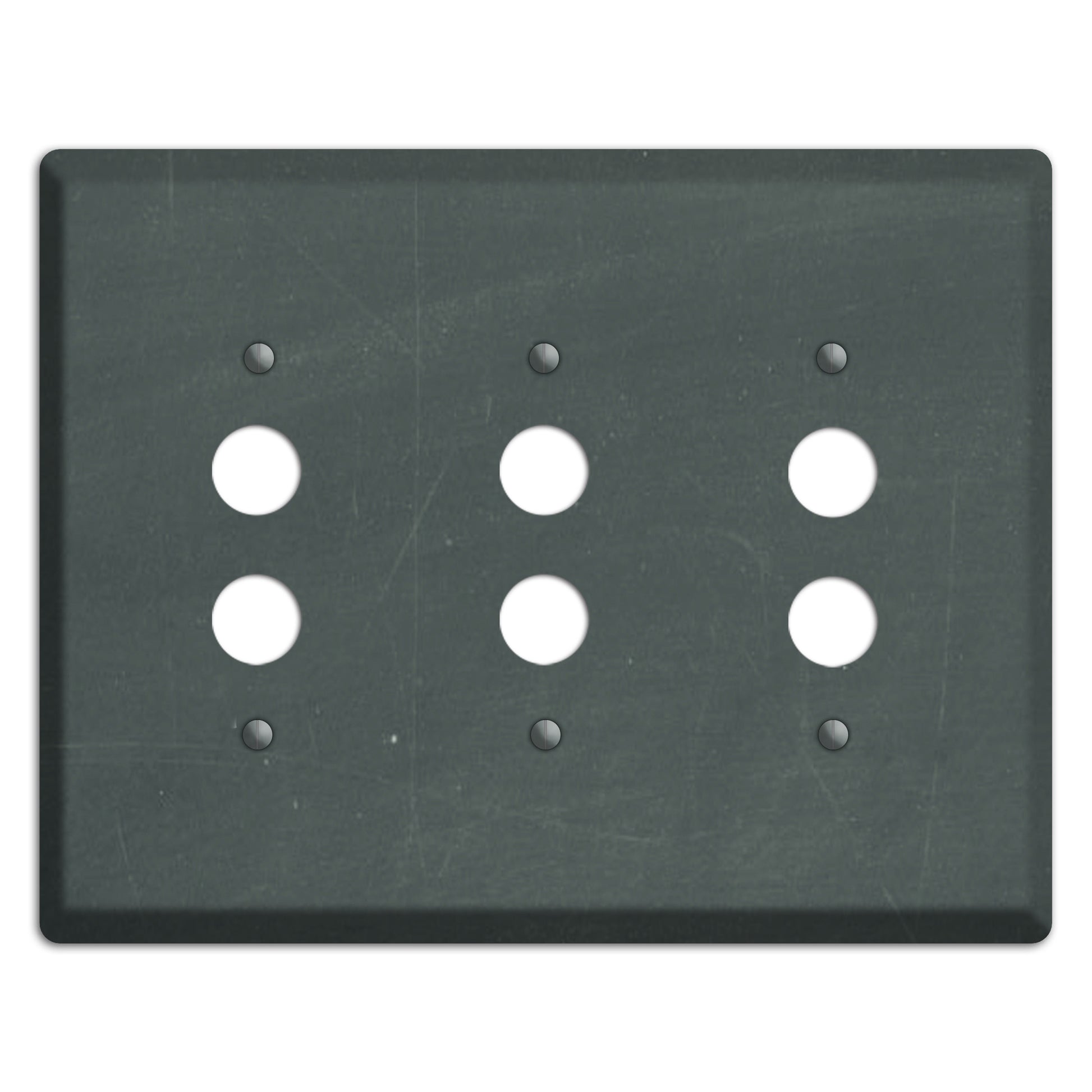 Chalk Dark Grey 3 Pushbutton Wallplate