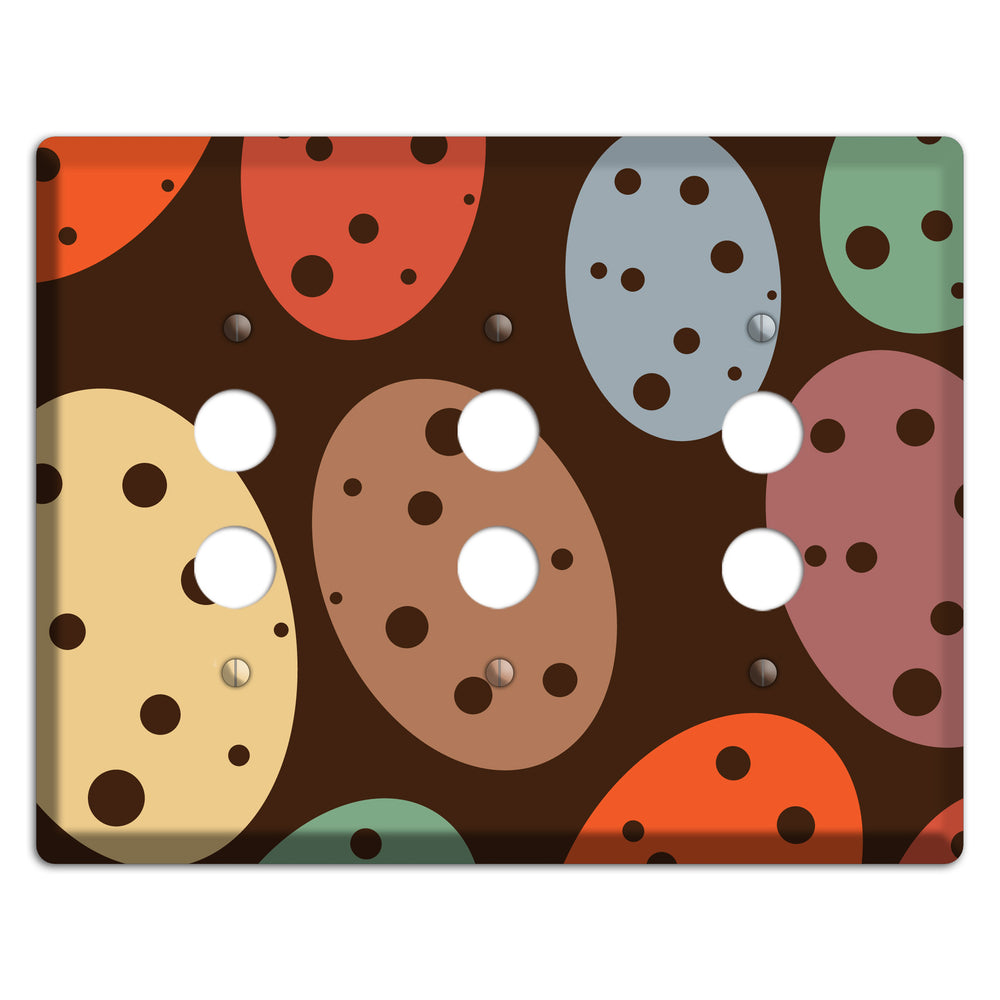 Brown Eggs 3 Pushbutton Wallplate