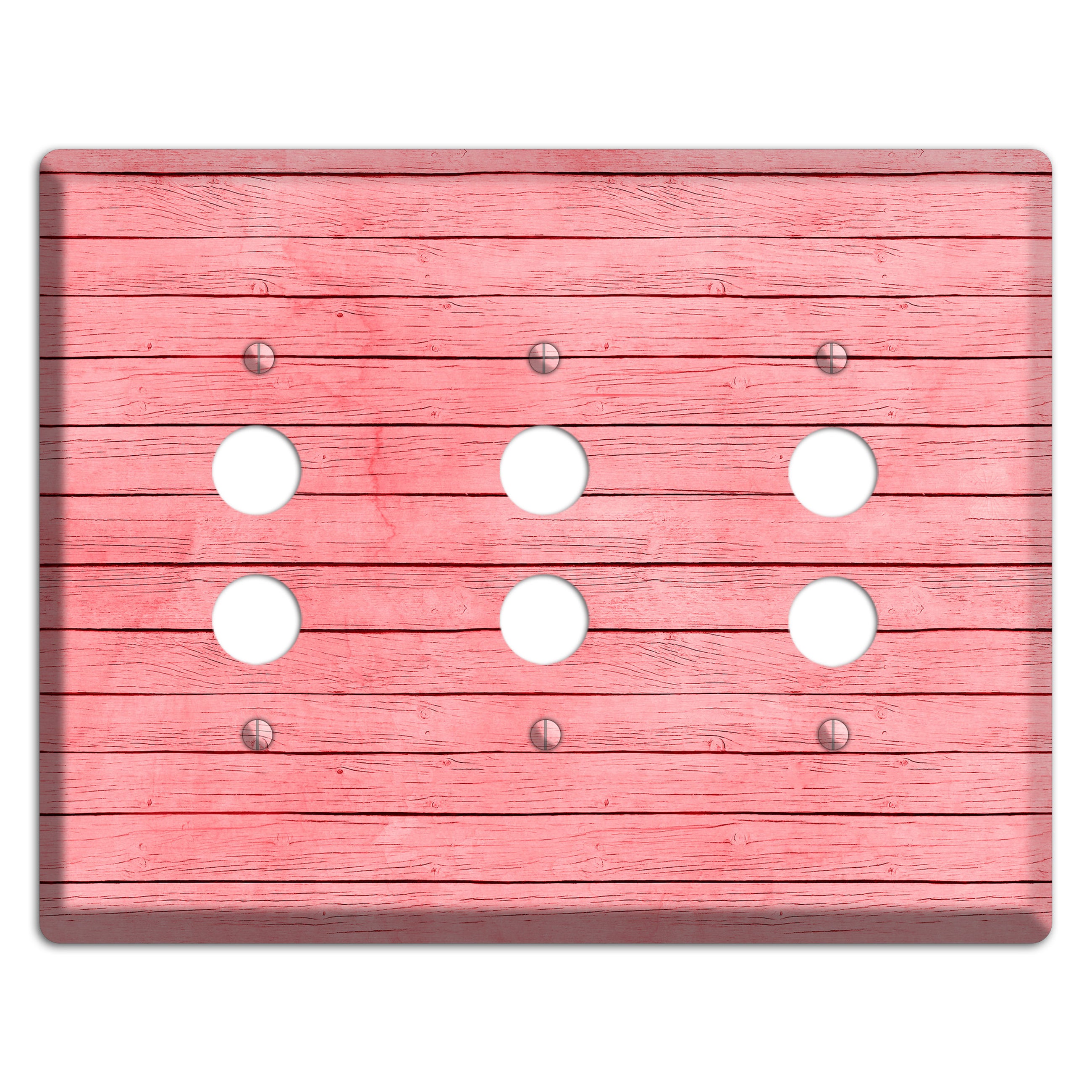 Sea Pink Soft Coral 3 Pushbutton Wallplate