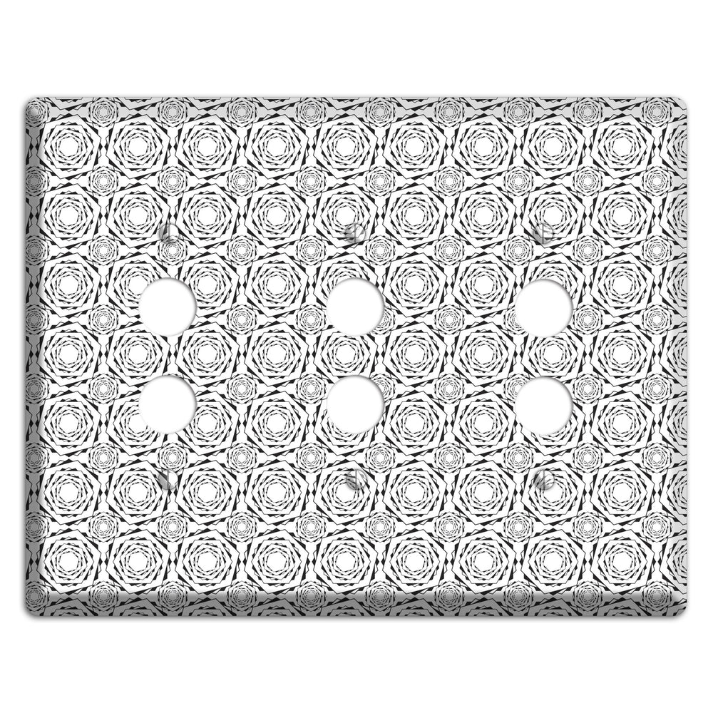 Overlay Hexagon Rotation Repeat 2 3 Pushbutton Wallplate