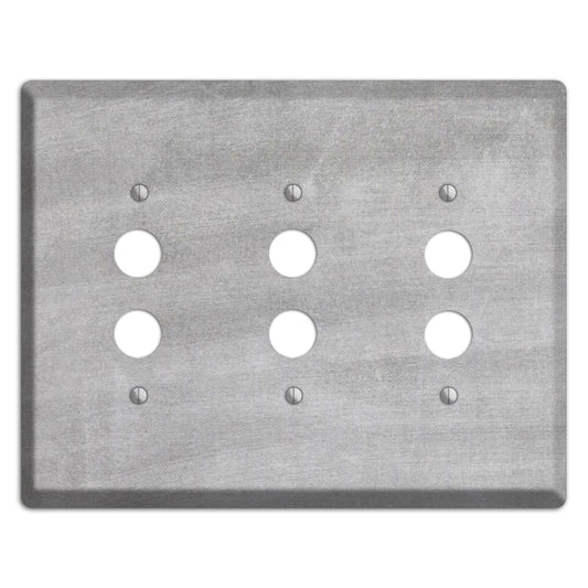 Chalk Light Grey 3 Pushbutton Wallplate