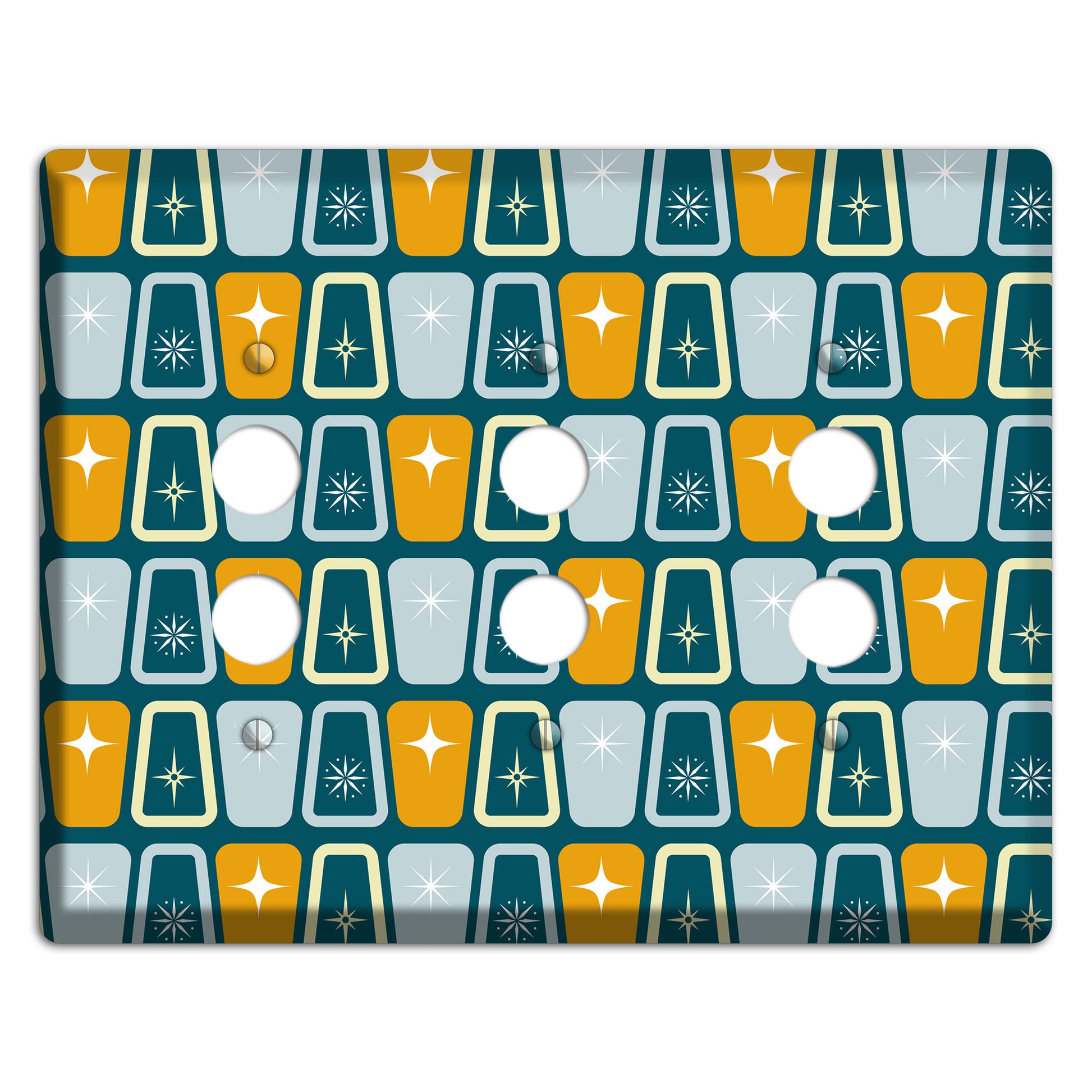 Mustard Shaker 3 Pushbutton Wallplate