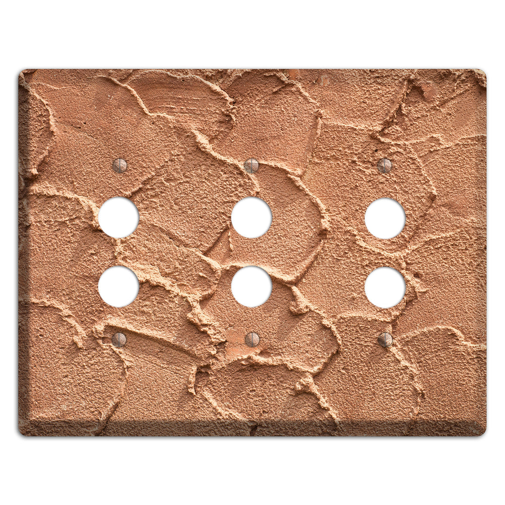 Plaster 5 3 Pushbutton Wallplate