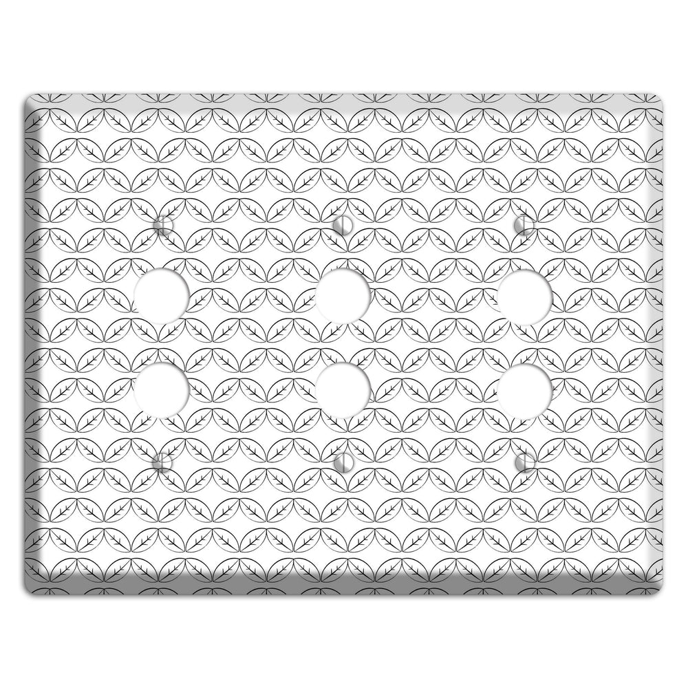 Leaves Style K 3 Pushbutton Wallplate