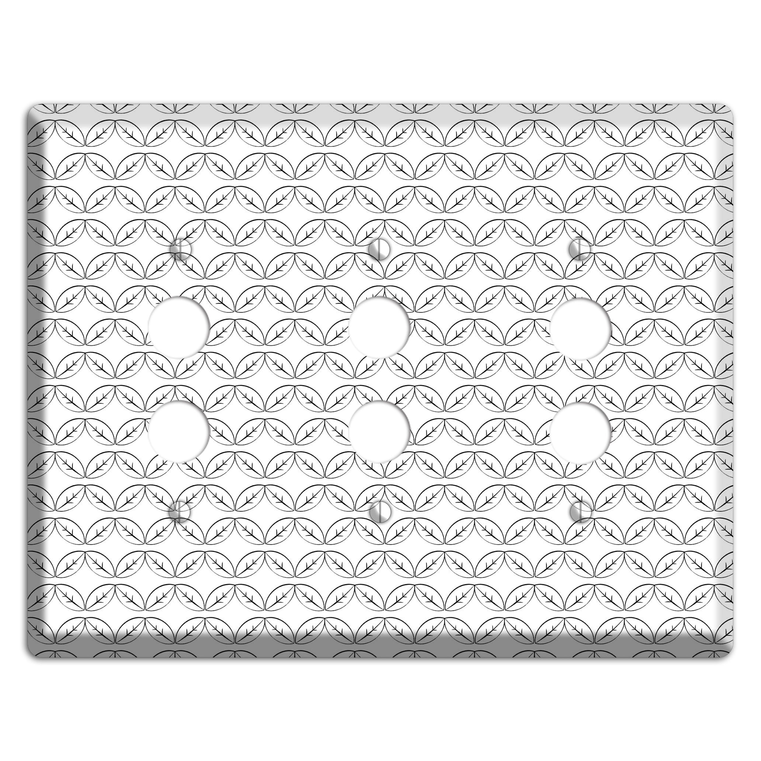 Leaves Style K 3 Pushbutton Wallplate