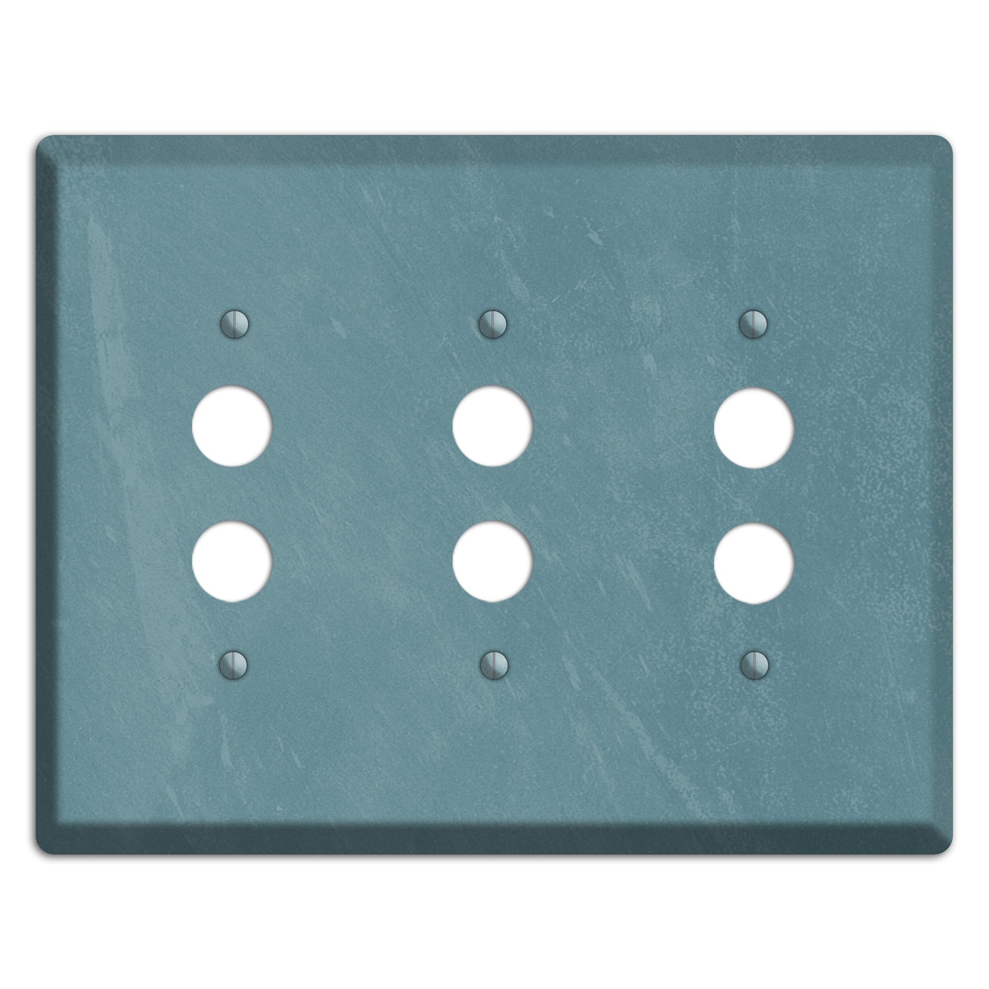 Chalk Teal 3 Pushbutton Wallplate