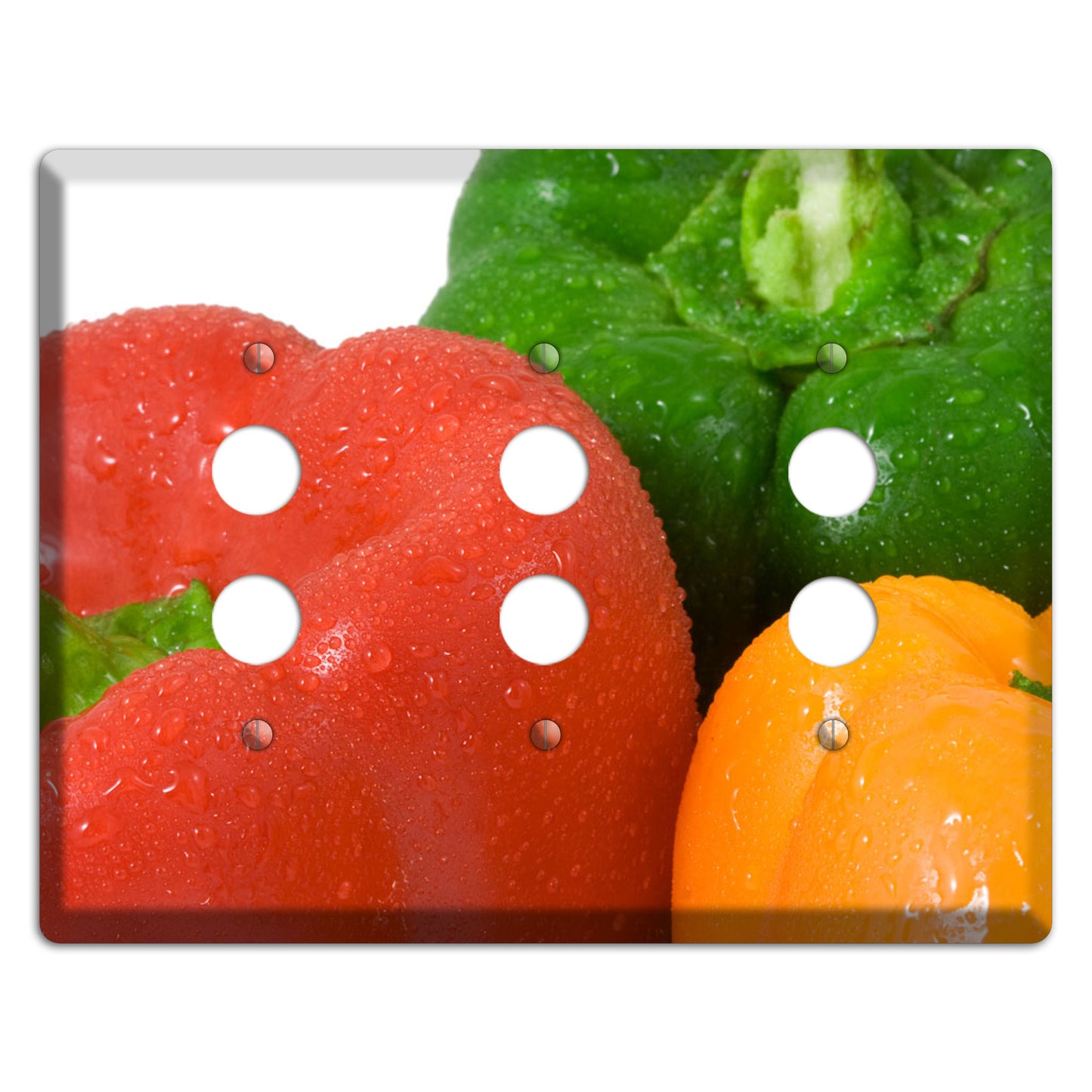 Peppers 3 Pushbutton Wallplate