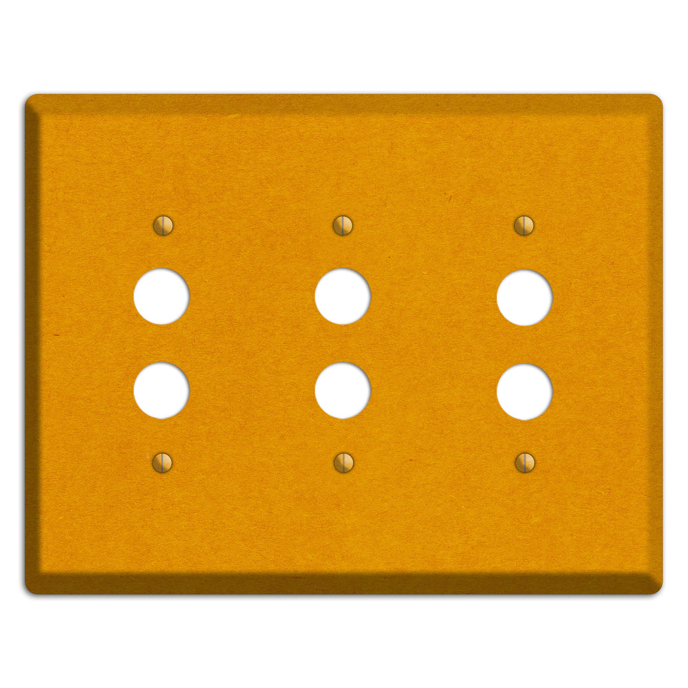 Tangerine Kraft 3 Pushbutton Wallplate
