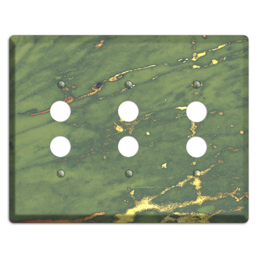 Limed Ash Marble 3 Pushbutton Wallplate