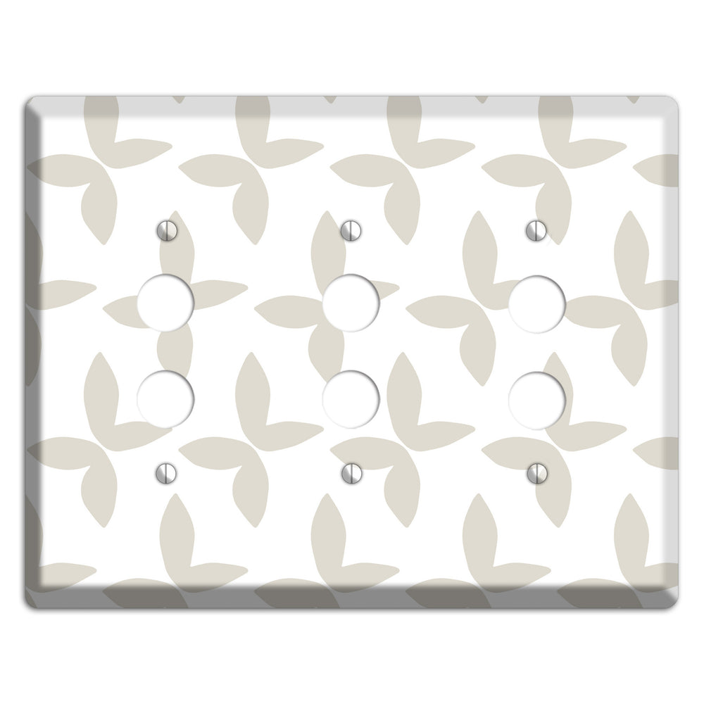 Simple Scandanavian Style O 3 Pushbutton Wallplate