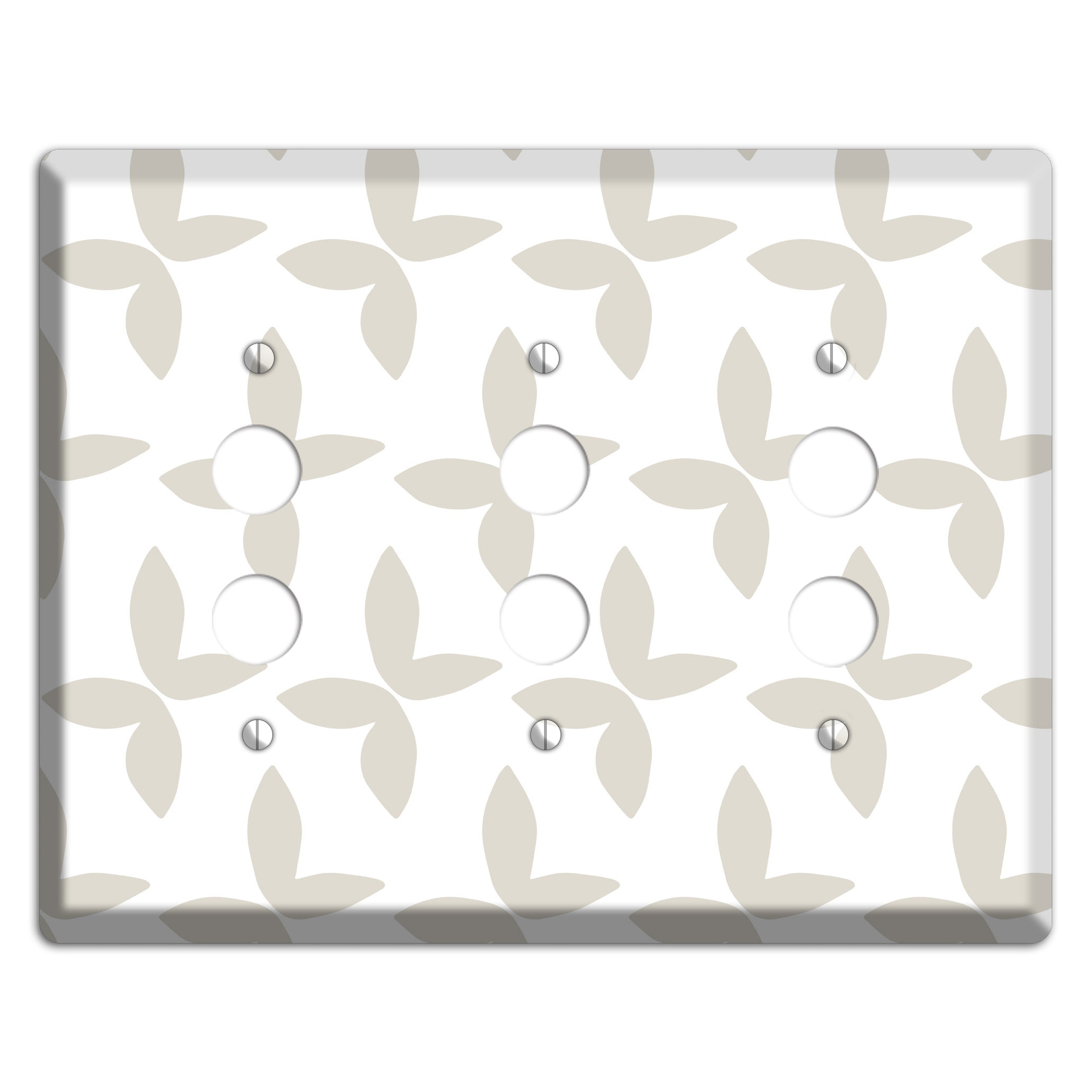 Simple Scandanavian Style O 3 Pushbutton Wallplate