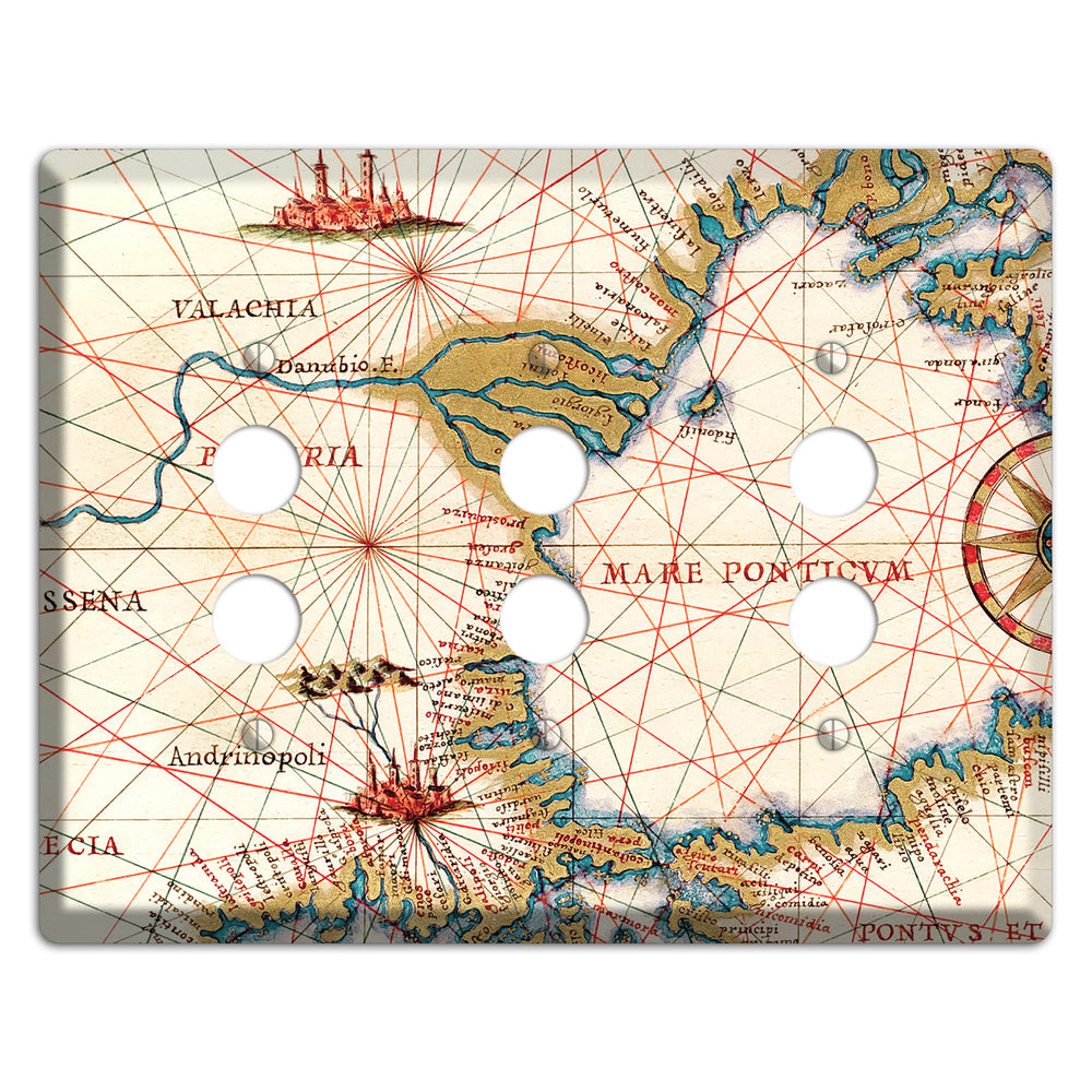 Map of Bulgaria 3 Pushbutton Wallplate