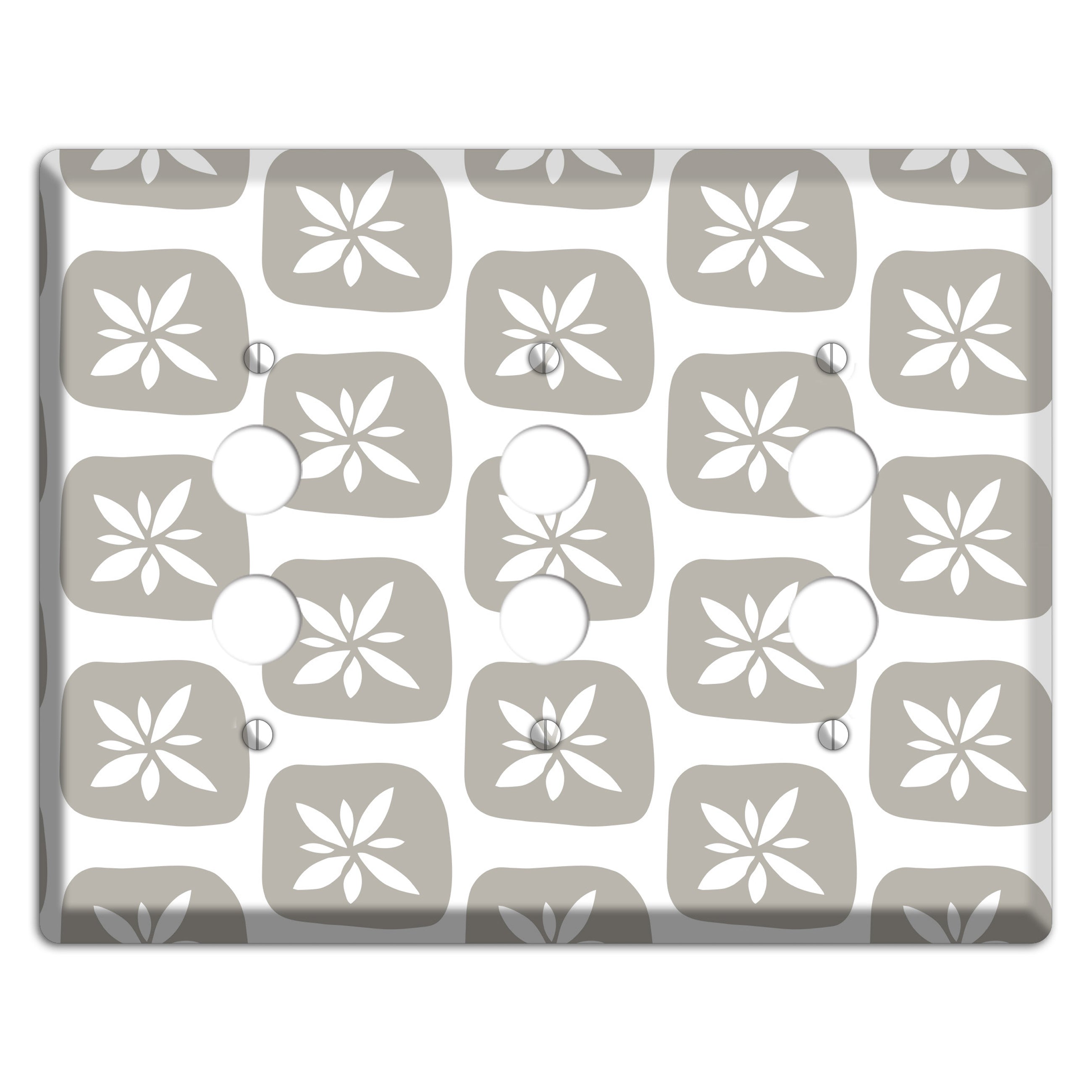 Simple Scandanavian Style GG 3 Pushbutton Wallplate