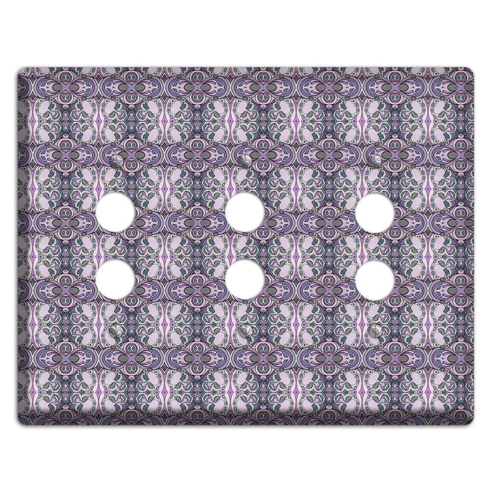 Pink Purple Sage Tapestry 3 Pushbutton Wallplate