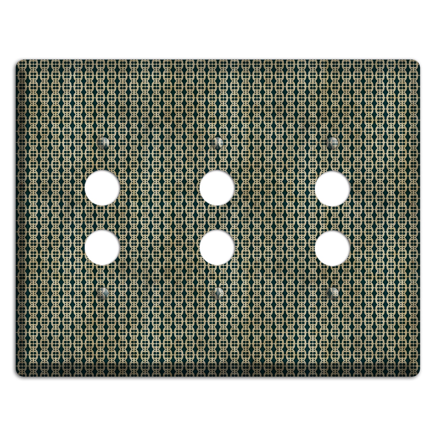 Dark Green Grunge Tiny Tiled Tapestry 3 3 Pushbutton Wallplate