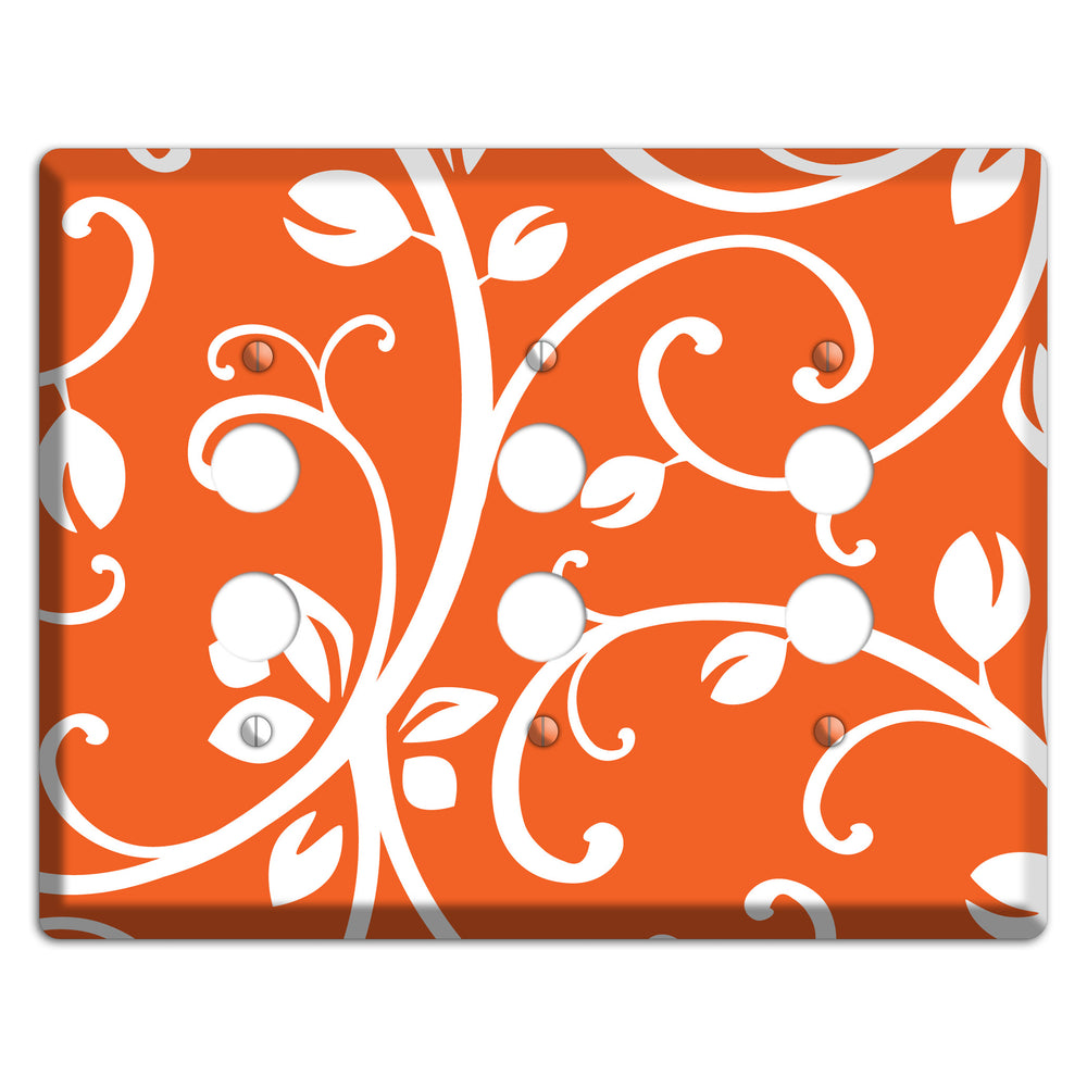 Red Bud Sprig 3 Pushbutton Wallplate