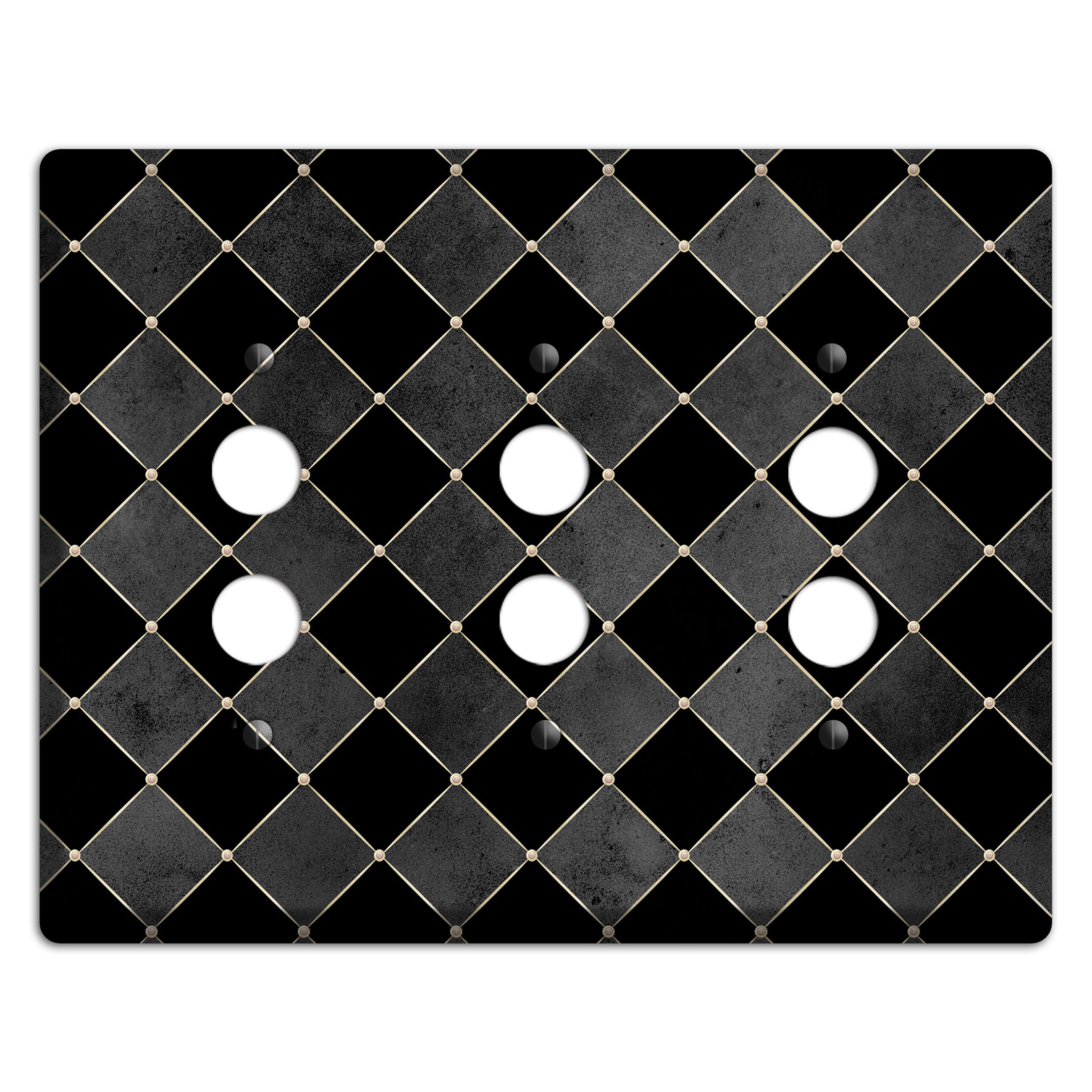 Edgar Allen Poe Diamond 3 Pushbutton Wallplate