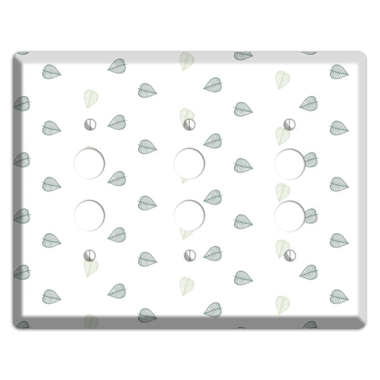 Leaves Style BB 3 Pushbutton Wallplate