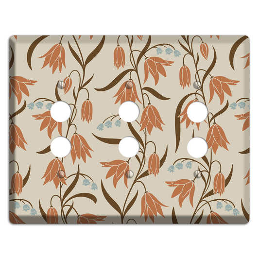 Spring Floral 1 3 Pushbutton Wallplate