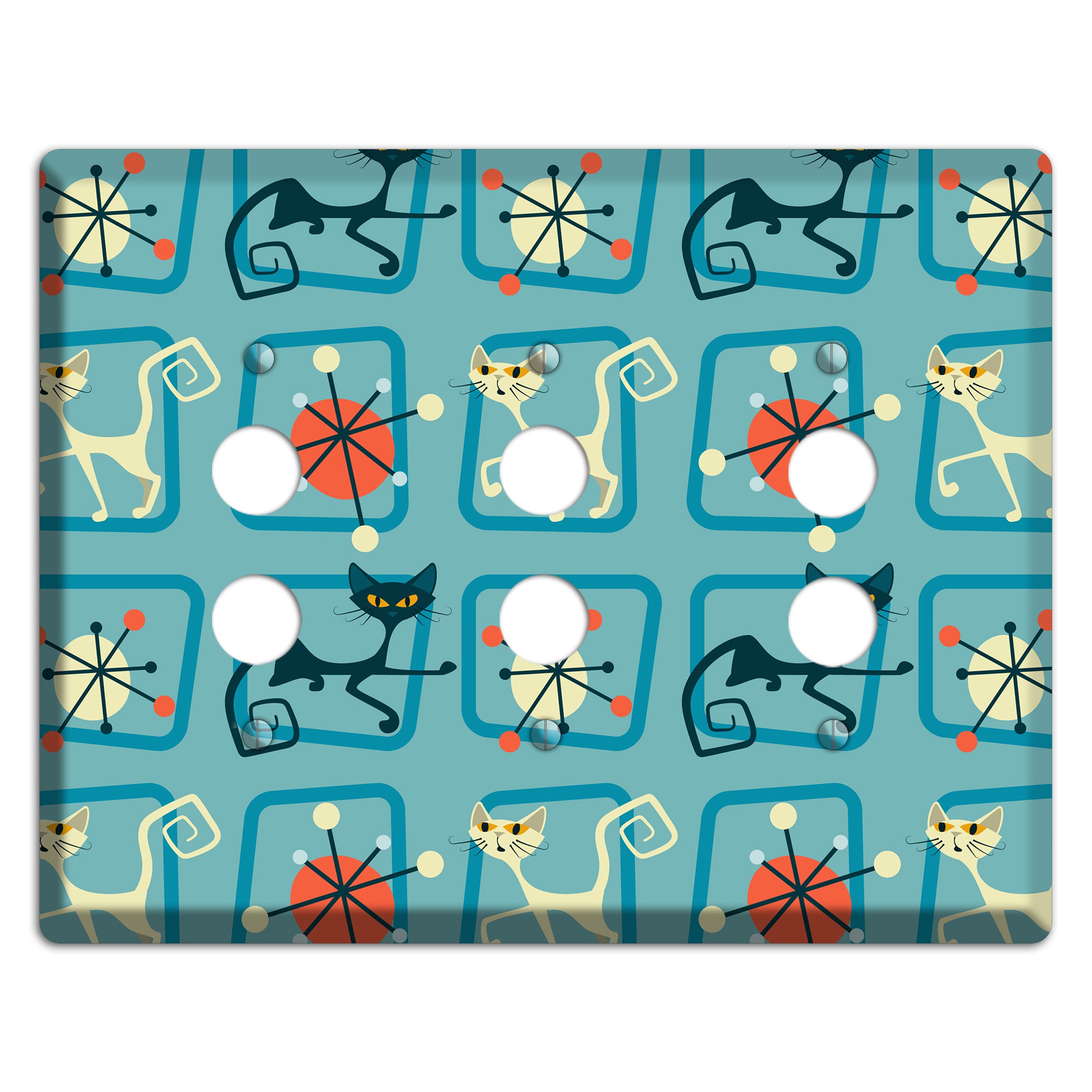 Relaxing Kitties 3 Pushbutton Wallplate
