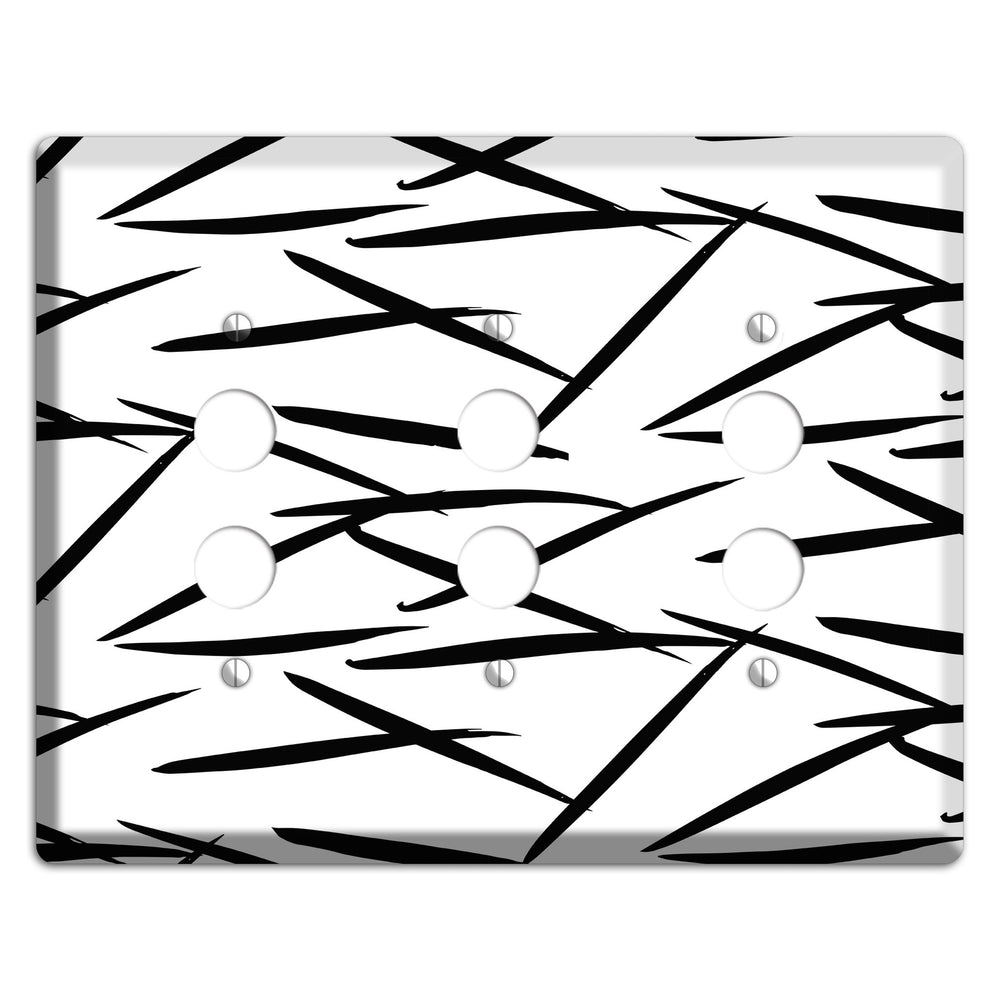 Ink Brushstrokes 3 3 Pushbutton Wallplate