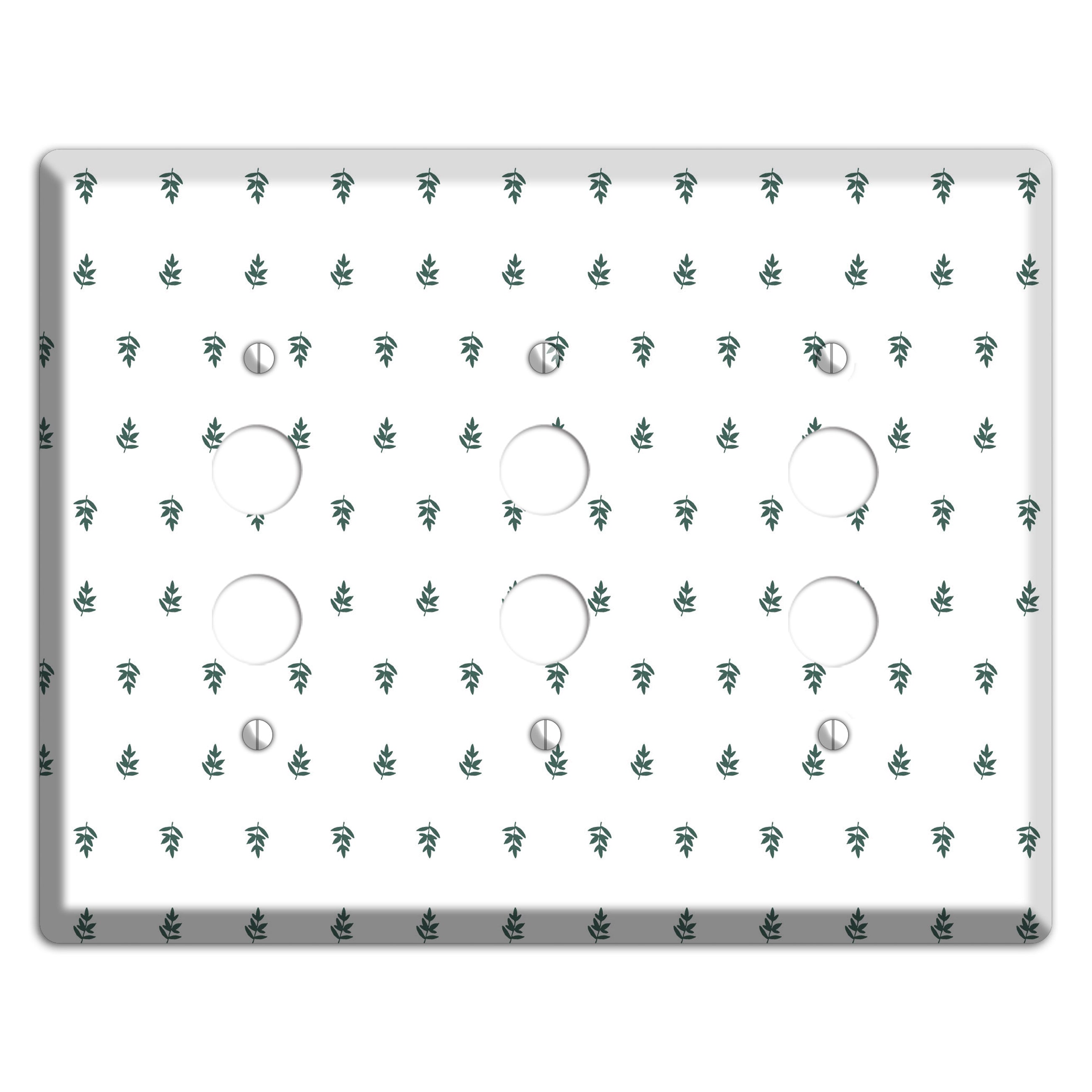 Leaves Style Y 3 Pushbutton Wallplate
