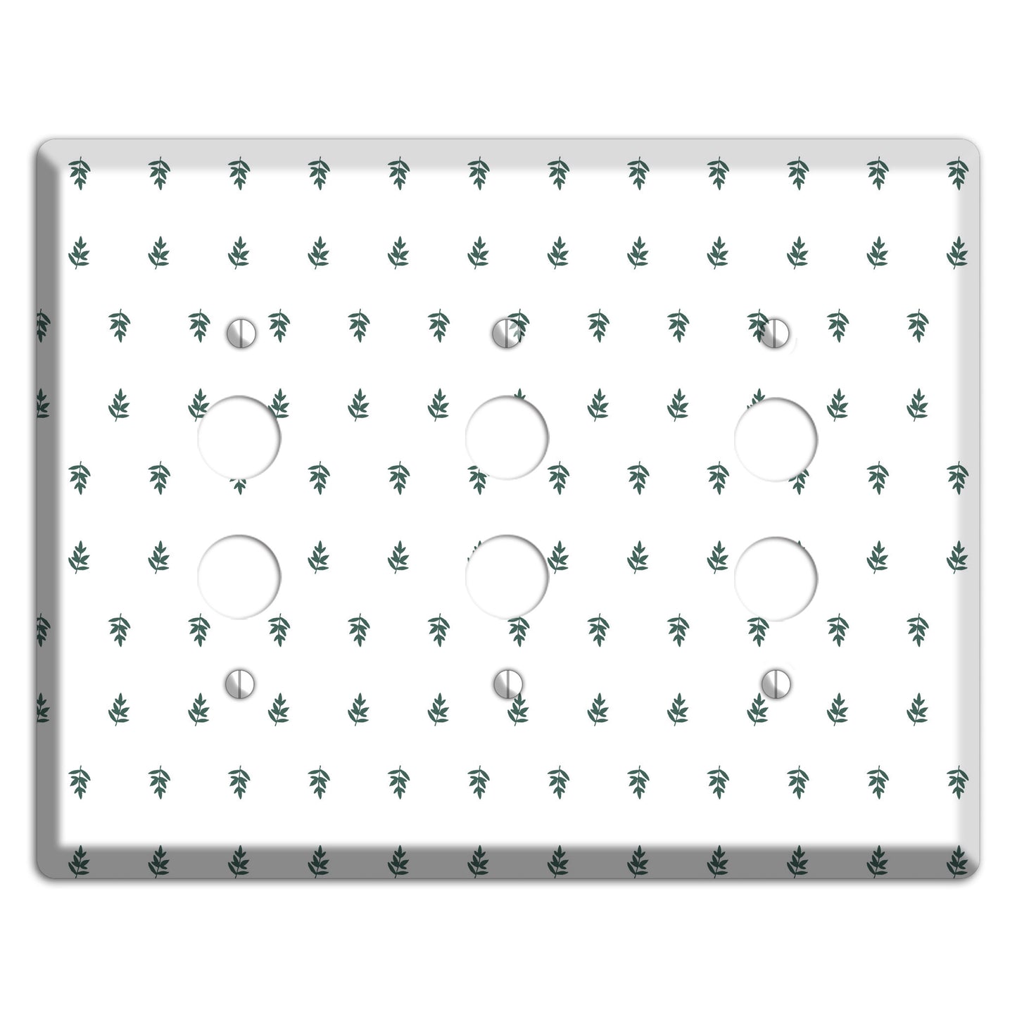 Leaves Style Y 3 Pushbutton Wallplate