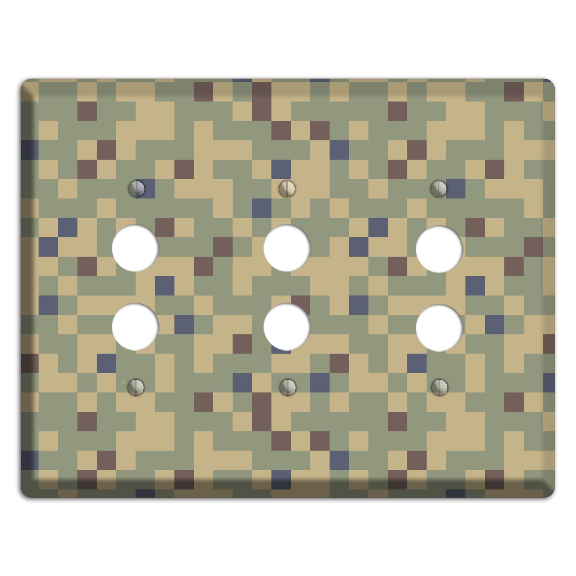 Dual Tex Camo 3 Pushbutton Wallplate
