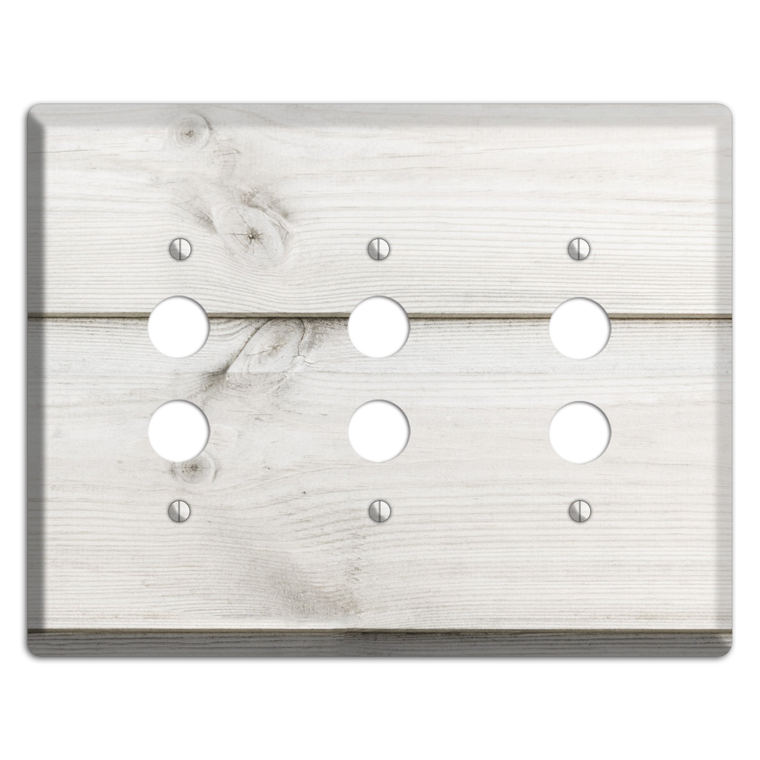 Timberwolf Antique 3 Pushbutton Wallplate