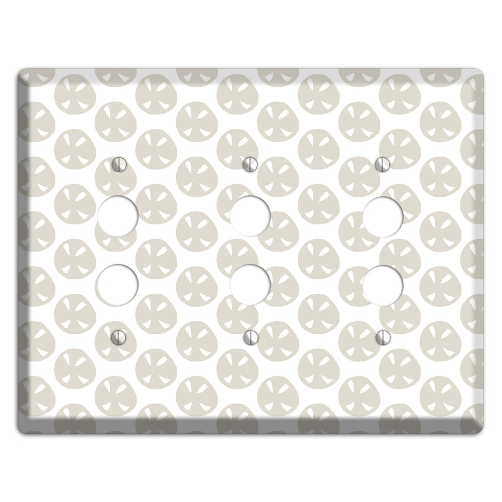 Simple Scandanavian Style LL 3 Pushbutton Wallplate