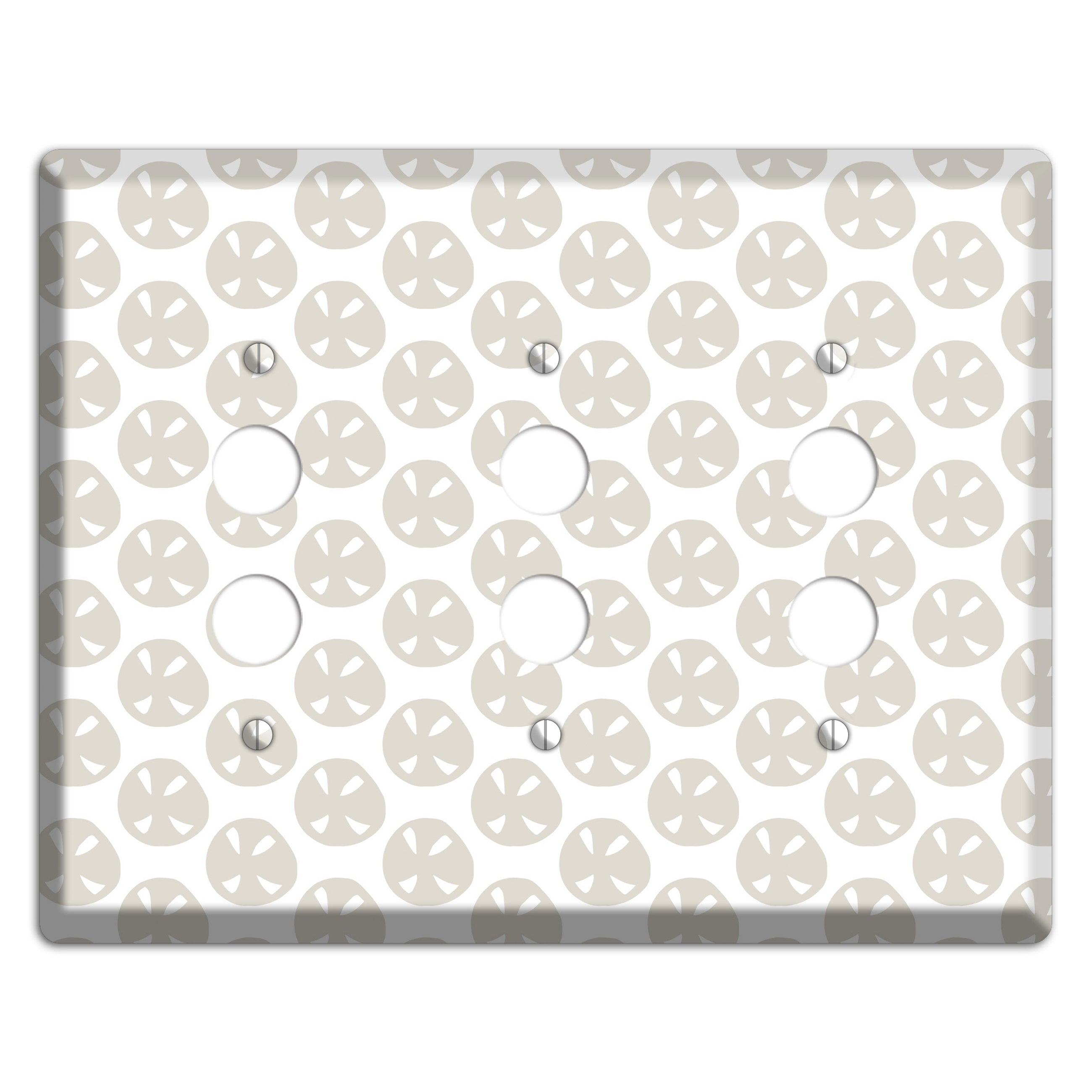 Simple Scandanavian Style LL 3 Pushbutton Wallplate