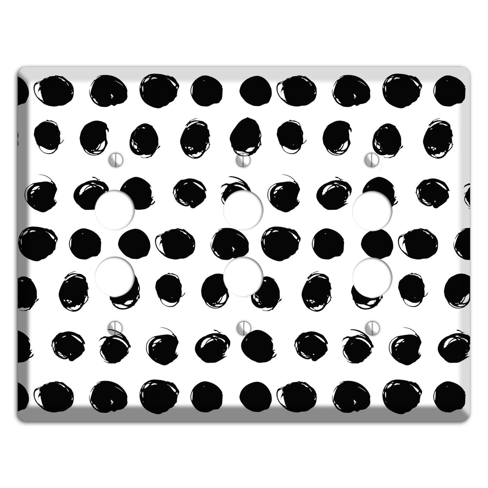 Ink Drops 9 3 Pushbutton Wallplate