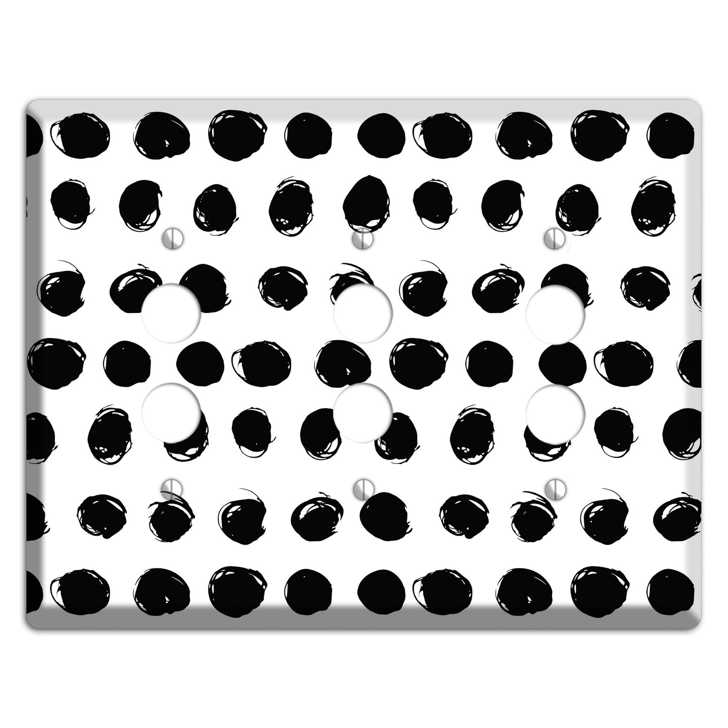 Ink Drops 9 3 Pushbutton Wallplate