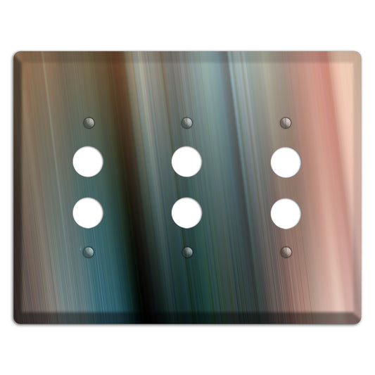 Brown and Blue Ray of Light 3 Pushbutton Wallplate
