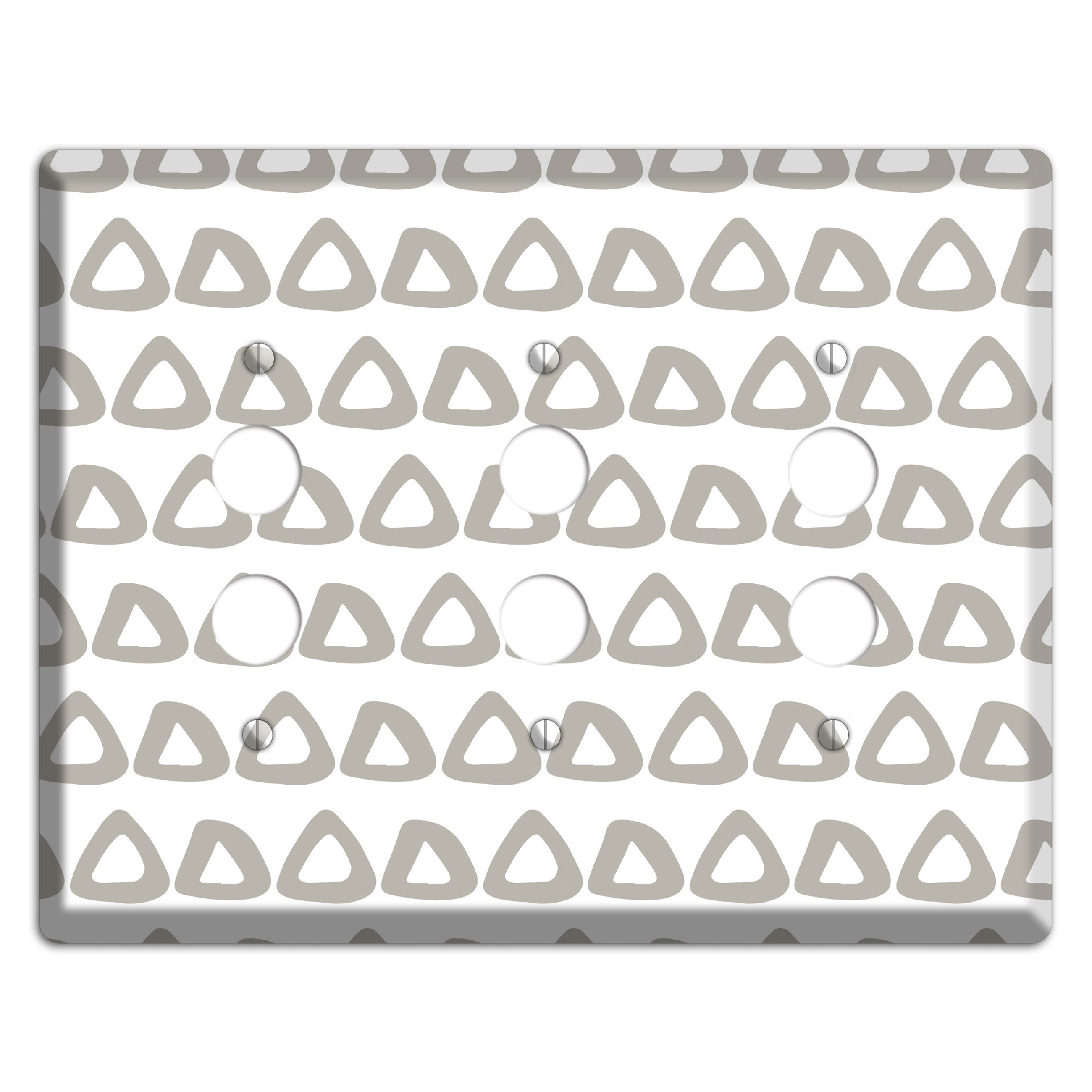 Simple Scandanavian Style H 3 Pushbutton Wallplate